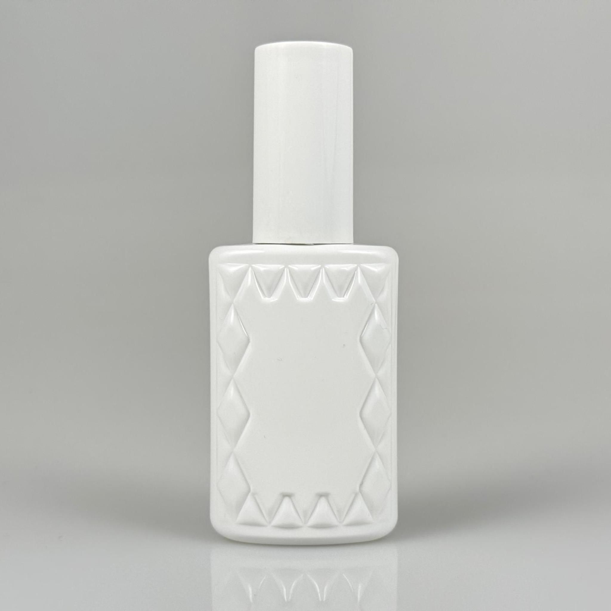 50 CC BEYAZ PET KÖŞELİ PARFÜM ŞİŞESİ  - SİYAH SPREYLİ - BEYAZ KORUMA KAPAKLI - 50 ML PLASTİK PARFÜM - KOLONYA ŞİŞESİ