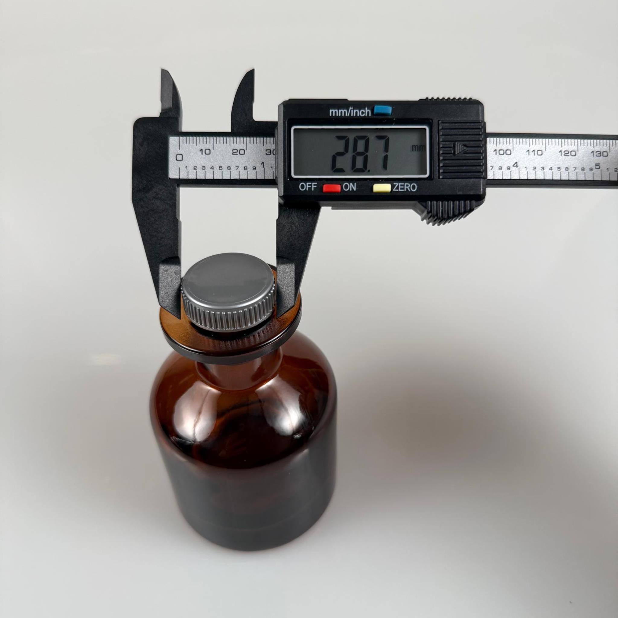 150 CC AMBER CAM SİLİNDİR BAMBU ODA KOKUSU ŞİŞESİ - 150 ML DİFFUSER CAM ŞİŞE + GRİ MANTAR TIPA