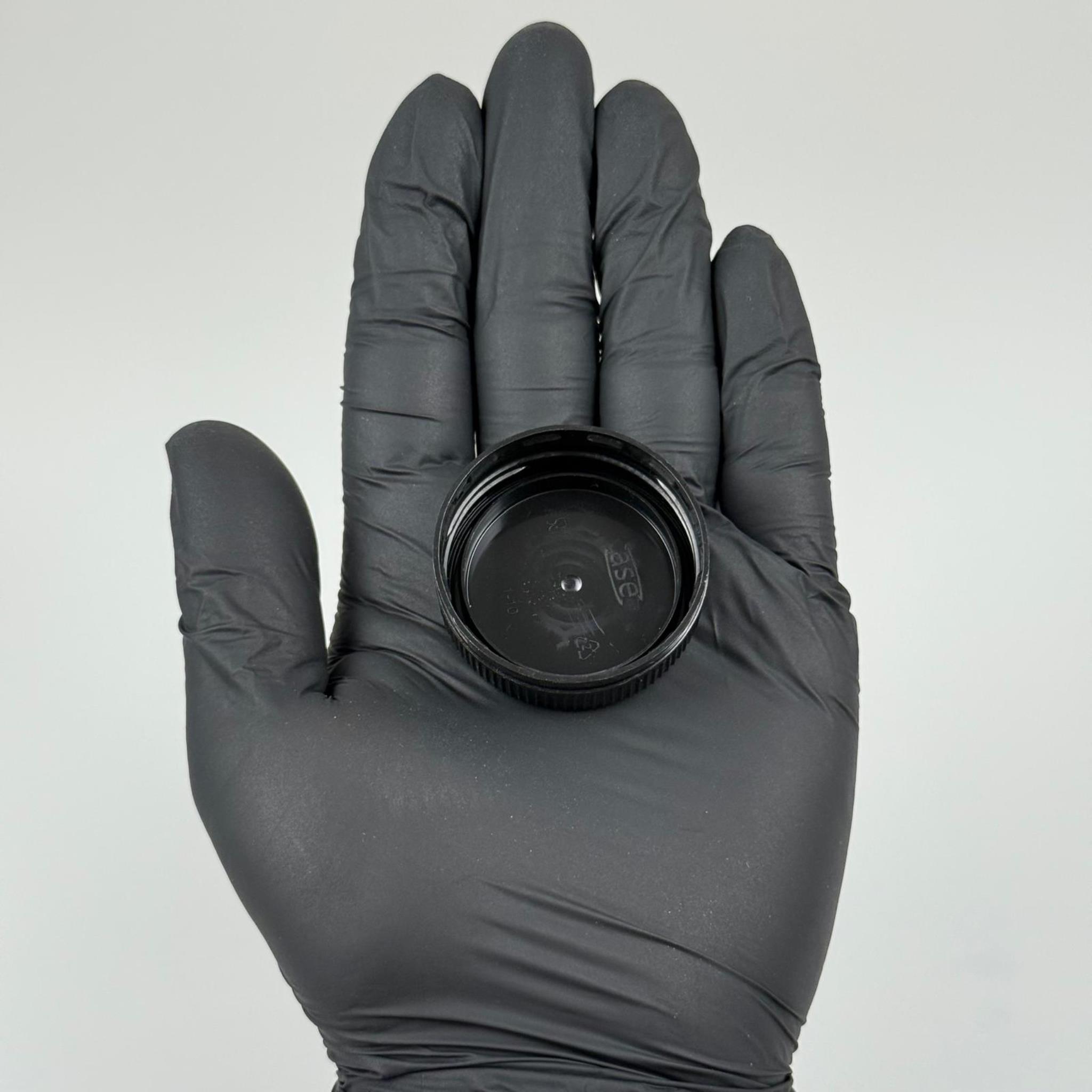 38 MM VİDALI KİLİTLİ PLASTİK KAPAK SİYAH - SU PETİ KAPAĞI - KİLİTLİ