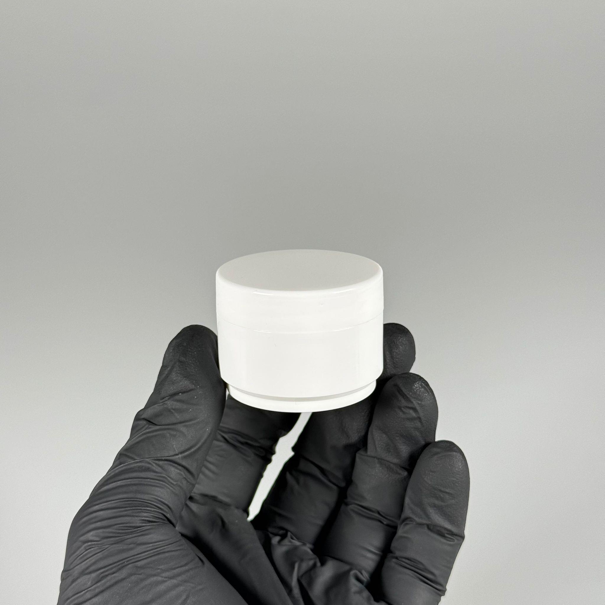 10 CC PLASTİK KAVANOZ - KAPAKLI KREM KAVANOZU - BEYAZ + SIZDIRMAZ KÖPÜK CONTALI