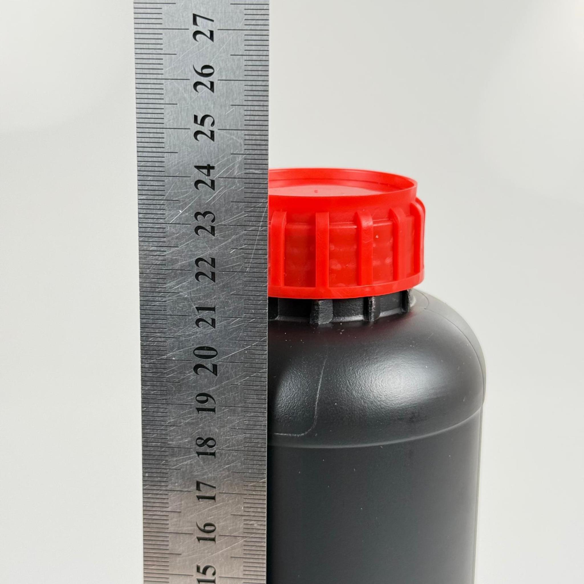 1 LT ZİRAİ İLAÇ BİDONU SİYAH + KIRMIZI ALÜMİNYUM FOLYOLU İNDİKSİYON CONTA SK50 KAPAK + KENDİNDEN YAPIŞKANLI KÖPÜK CONTALI - 1000 CC PE POLİETİLEN TARIM BİDON