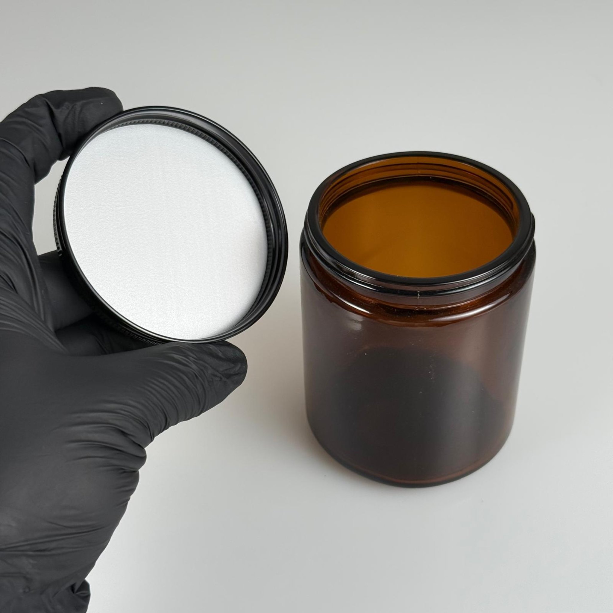 270 CC CAM AMBER MUM KAVANOZU - KÖPÜK CONTALI SIZDIRMAZ SİYAH METAL KAPAKLI  - 270 ML KAHVERENGİ KREM KAVANOZU - AMBER MUM KAVANOZLARI - MEDİKAL KAVANOZ - ORJİNAL AMBER (BOYAMA DEĞİL)