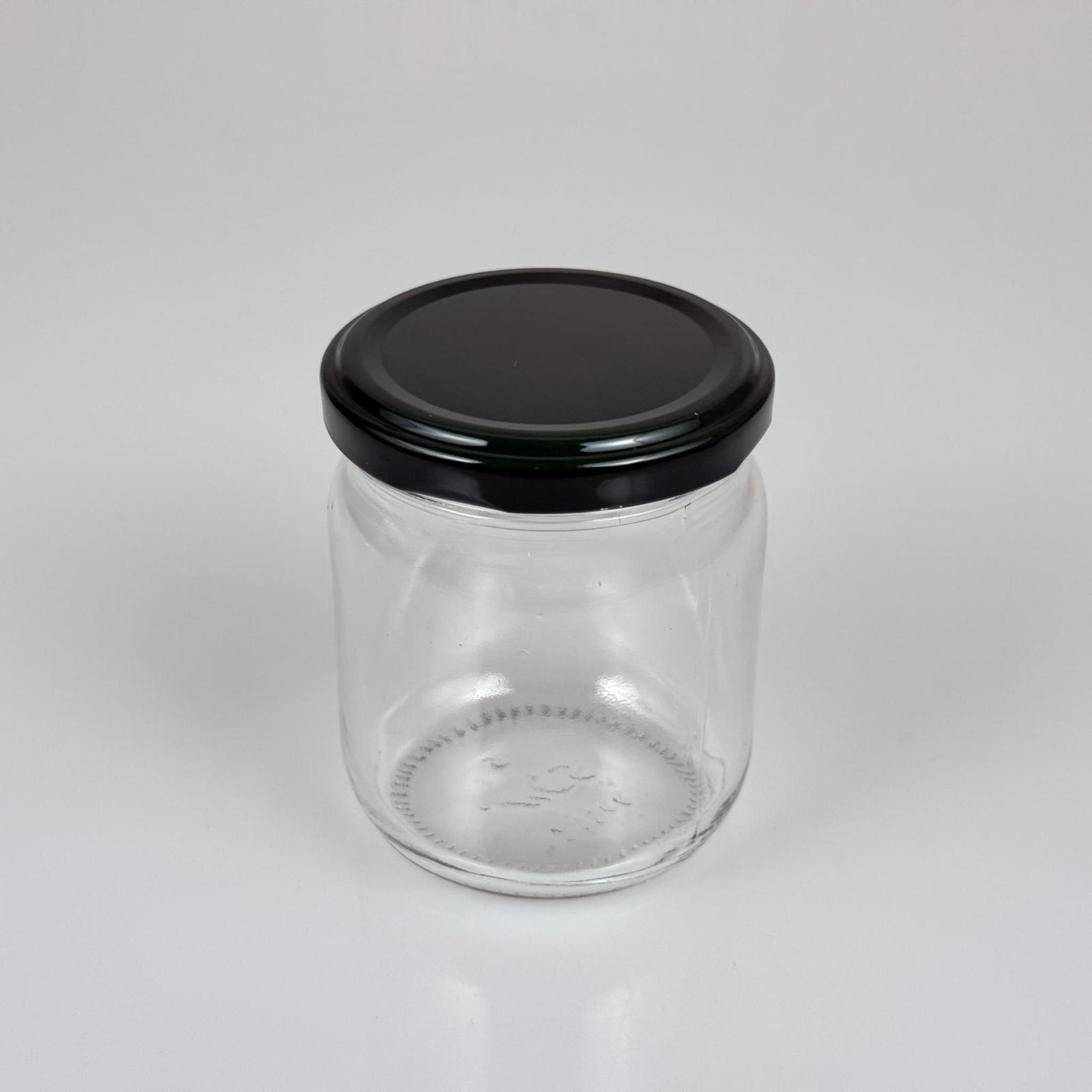 210 CC CAM KAVANOZ - YEŞİL METAL KAPAKLI - 210 ML CAM KAVANOZ