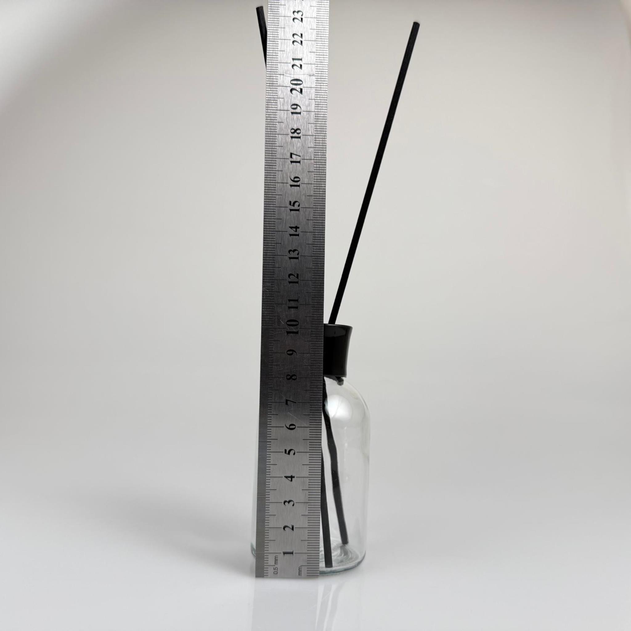 100 CC ŞEFFAF CAM BAMBU ODA KOKUSU ŞİŞESİ - 100 ML ÇUBUKLU BAMBU ODA KOKUSU ŞİŞESİ - DİFÜZÖR ŞİŞE- CAM ŞİŞE + SİYAH LÜX KAPAK + SİYAH TIPA + 3 ADET FİBER SİYAH BAMBU ÇUBUK