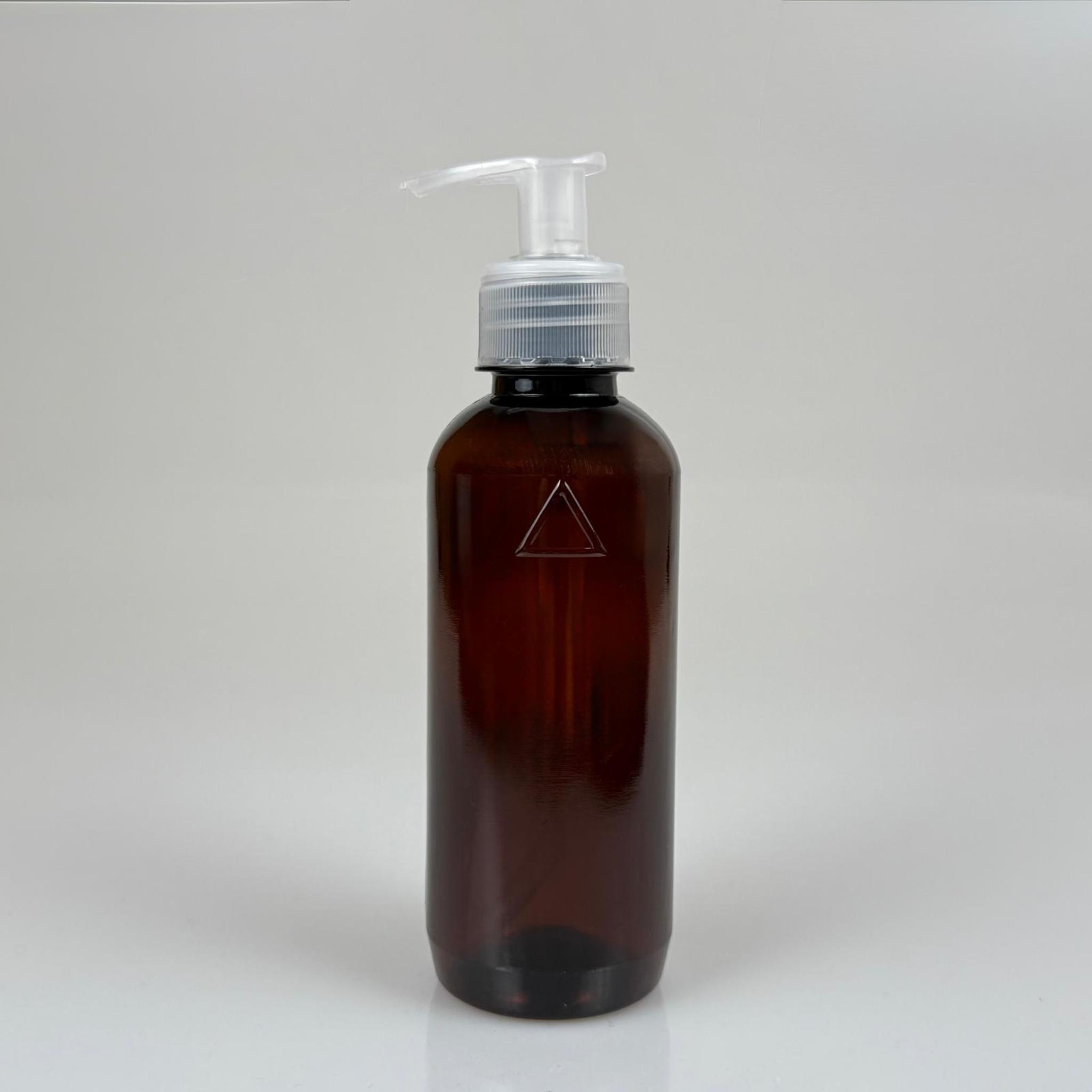 250 CC AMBER SERT PLASTİK ŞİŞE - ŞEFFAF POMPALI - UZUN MODEL - 250 ML KAHVERENGİ POMPALI PET ŞİŞE