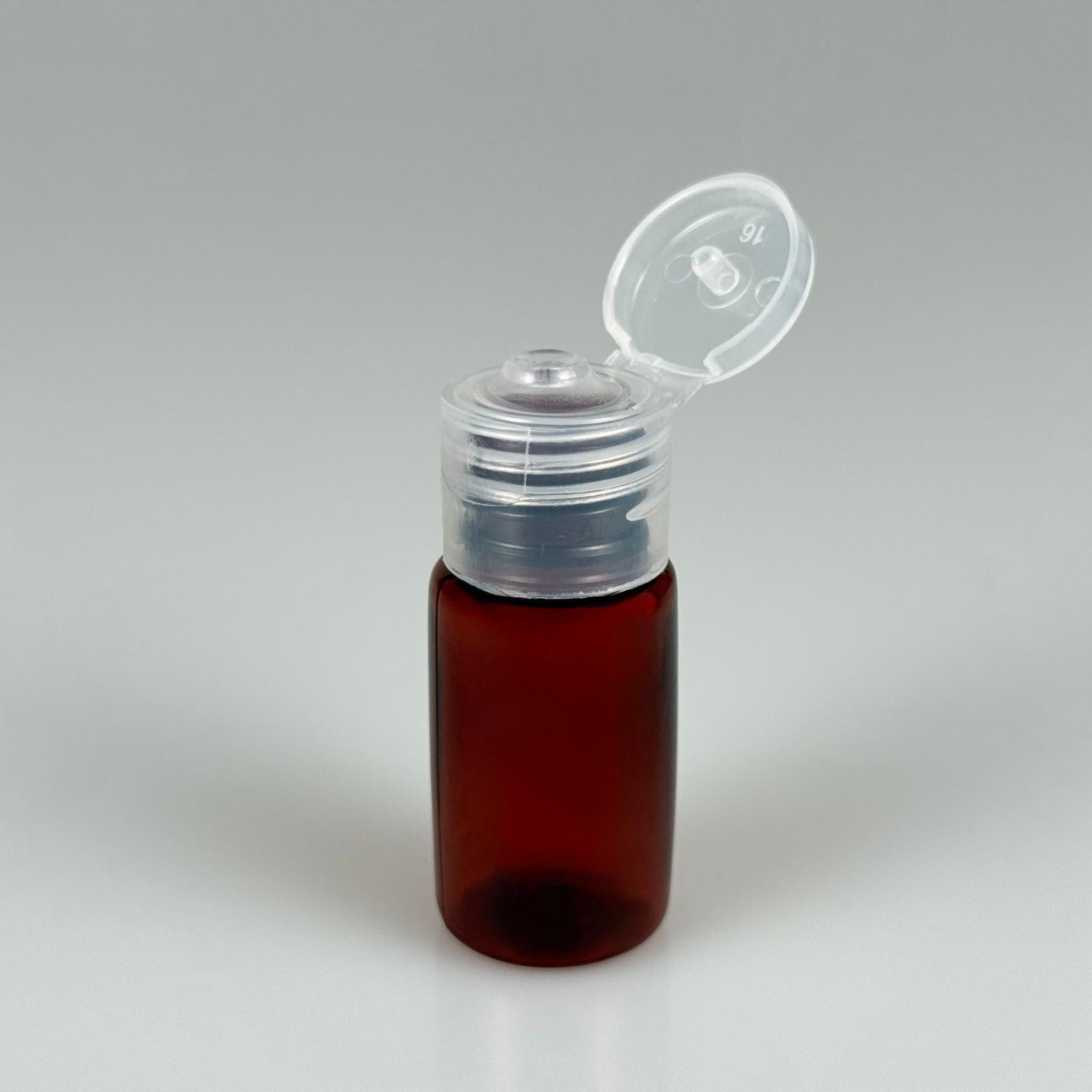 10 ML AÇILIR KAPAKLI AMBER KAHVERENGİ PET ŞİŞE - 10 CC ŞEFFAF ŞİŞE + ŞEFFAF FLİPTOP KAPAKLI TAKIM