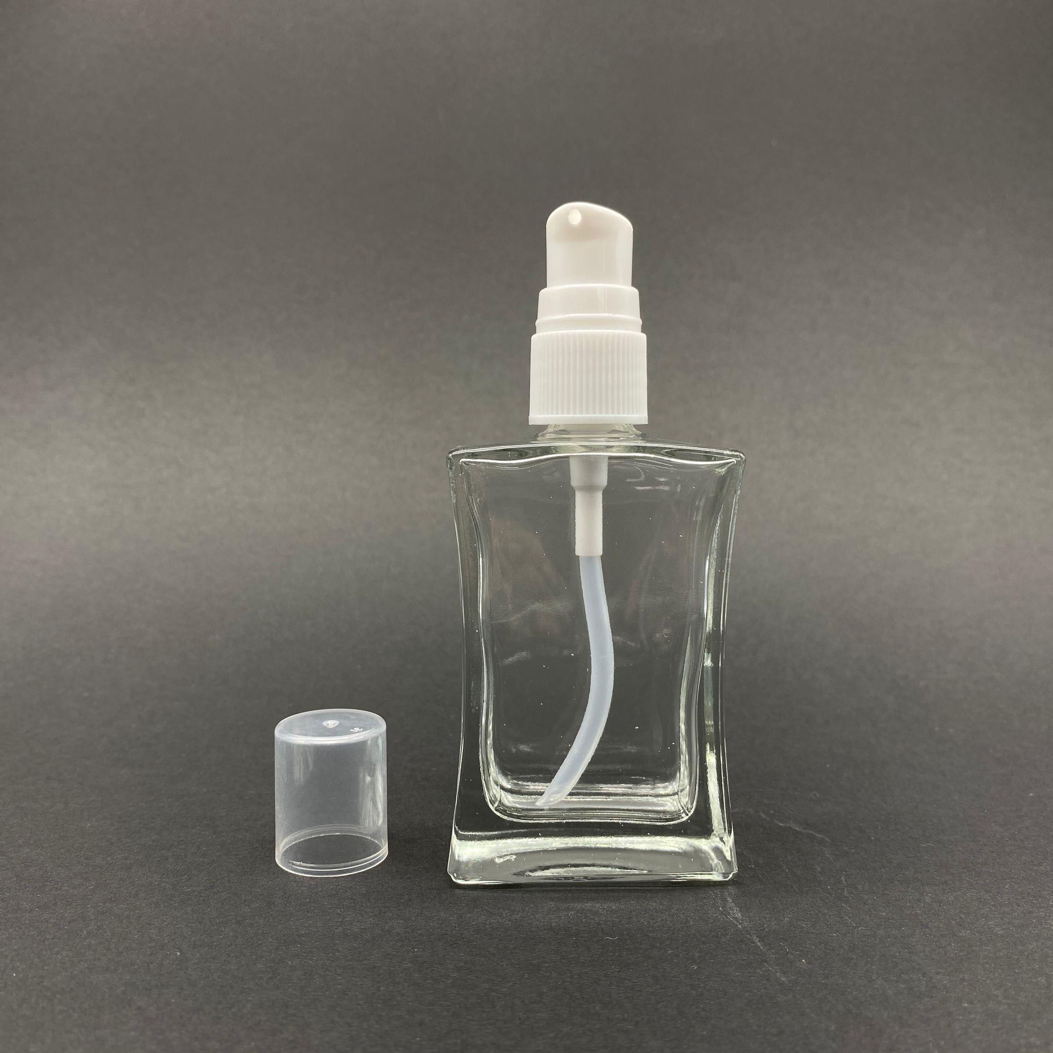 50 CC KÖŞELİ CAM ŞİŞE BEYAZ LOSYON POMPALI TAKIM - 50 ML LOSYON ŞİŞESİ - 1. KALİTE İTHAL CAM