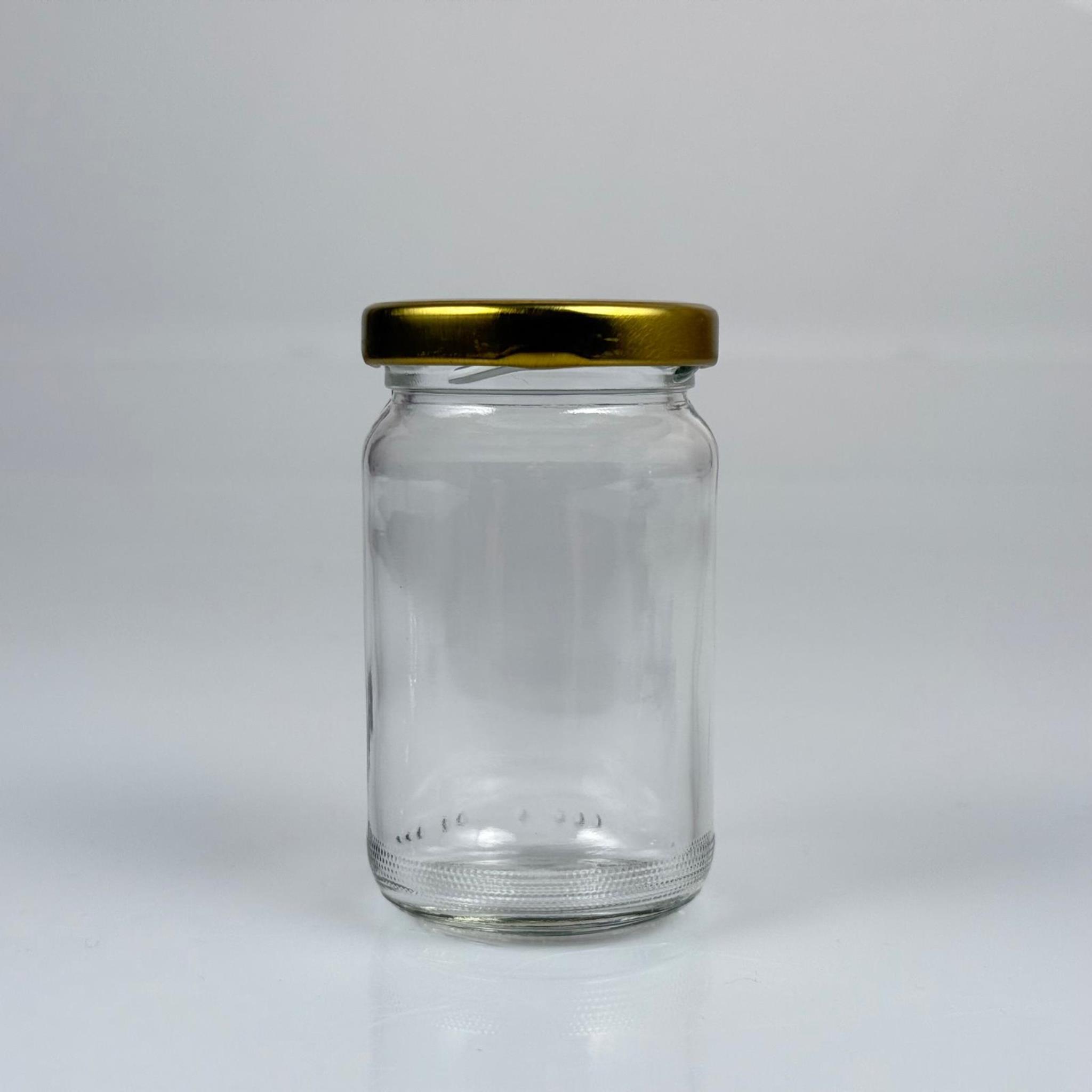 105 CC CAM KAVANOZ - GOLD METAL KAPAKLI - 105 ML CAM KAVANOZ