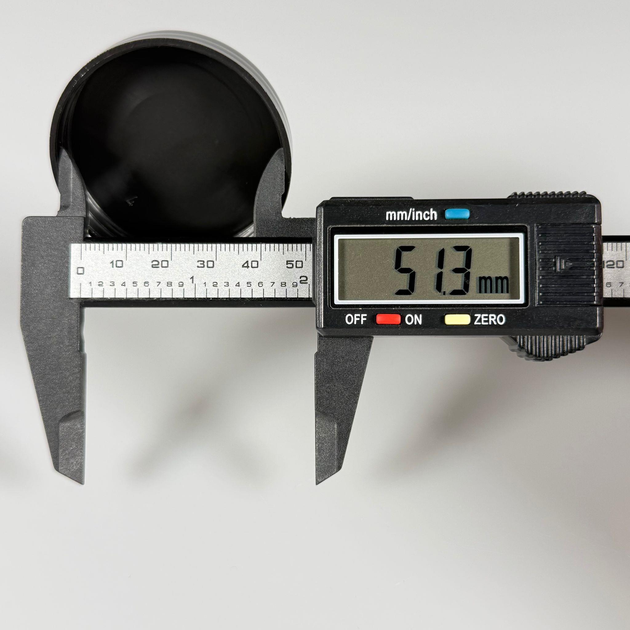 52 MM VİDALI PLASTİK KAPAK - SİYAH (50 CC CAM İTHAL KAVANOZU UYUMLU)