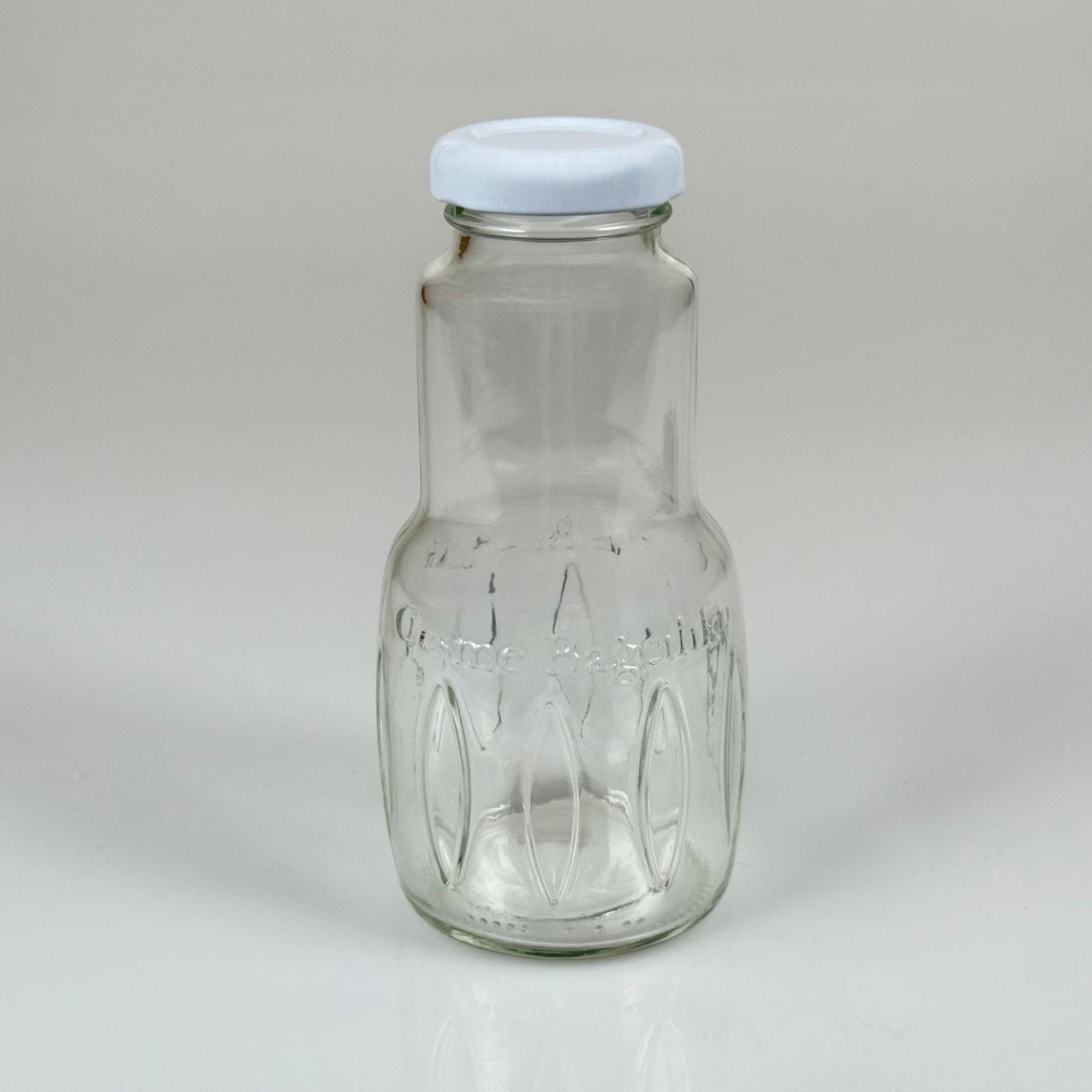 250 CC TOMBUL MEYVE SUYU ŞİŞESİ - BEYAZ KAPAKLI - 250 ML TWİST-OFF KONSERVE AĞIZ CAM ŞİŞE