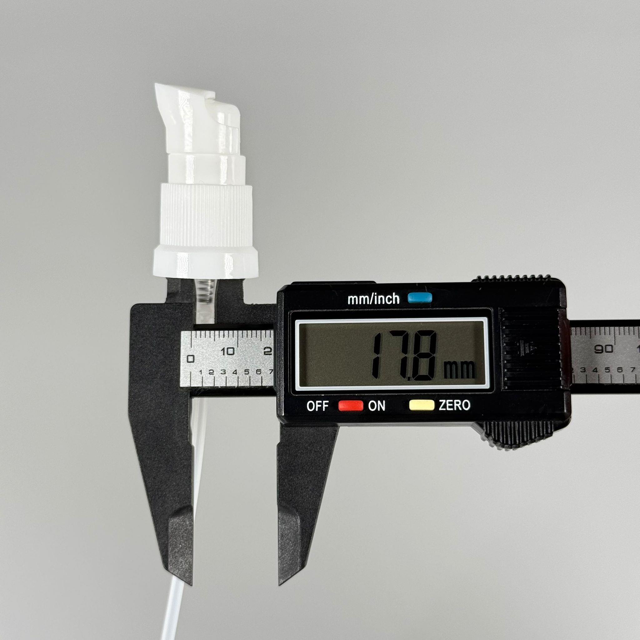 18 MM ETEKLİ LOSYON POMPASI BEYAZ - 18 MM SERUM POMPASI (CAM ŞİŞELER İÇİN)