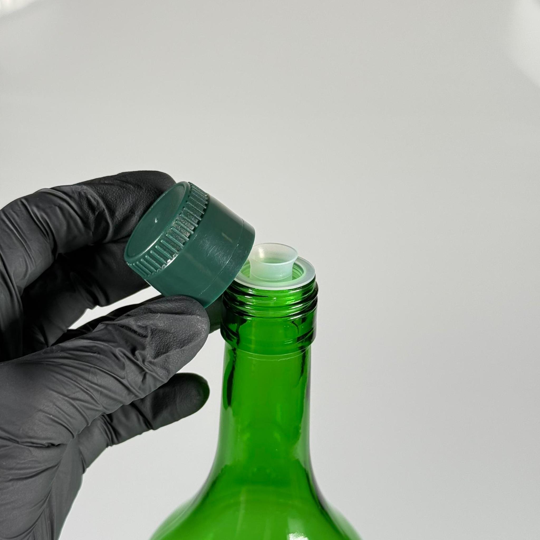 1500 CC CAM ŞİŞE YEŞİL - YEŞİL AKITICILI DROP STOP KAPAKLI - 1500 ML CAM ŞİŞE - 1,5 LT CAM ŞİŞE