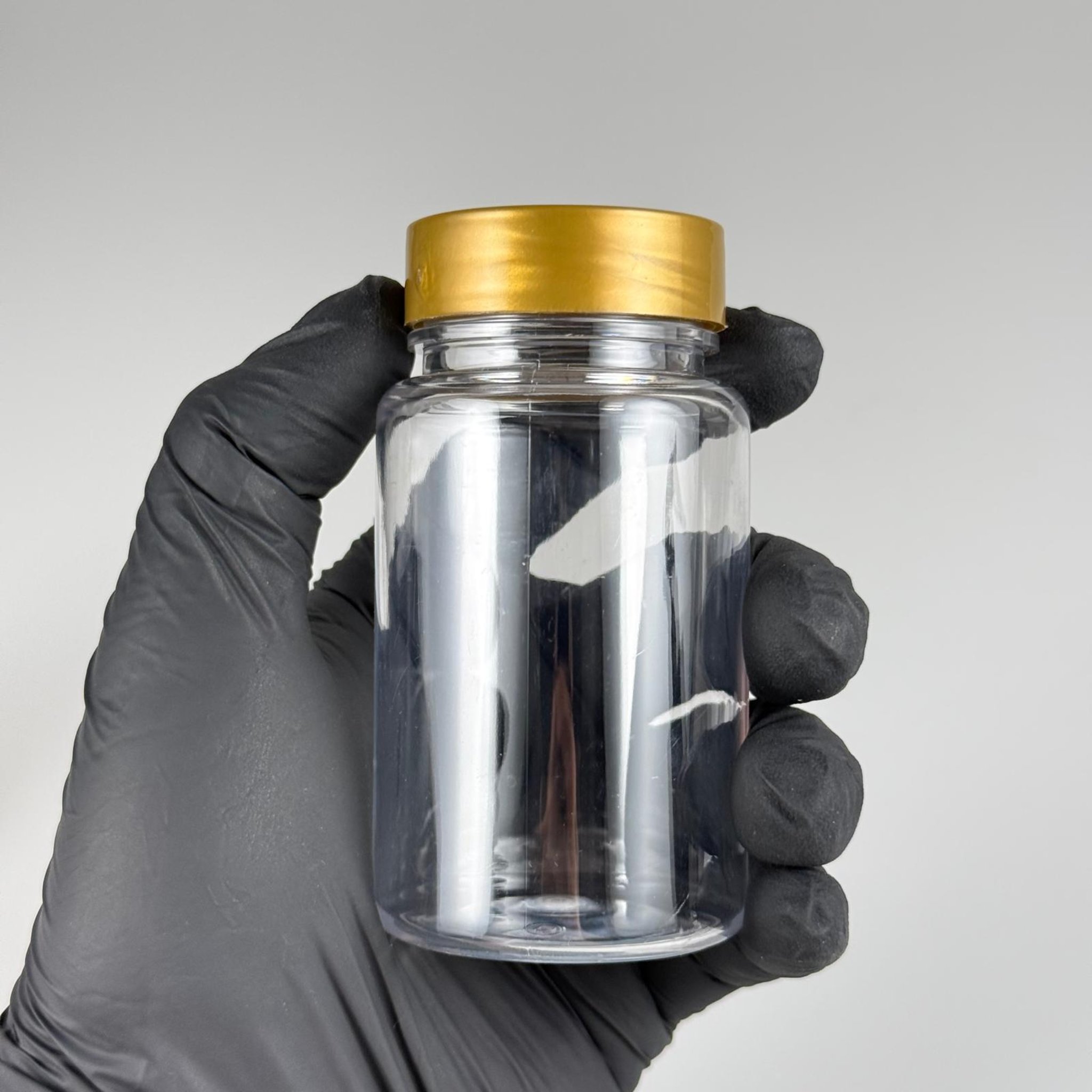 100 CC ŞEFFAF PET PUDRA ŞİŞESİ + GOLD PLASTİK KAPKLI + PUDRA TIPALI TAKIM - 100 ML PUDRA KUTUSU, EKO TUZLUK