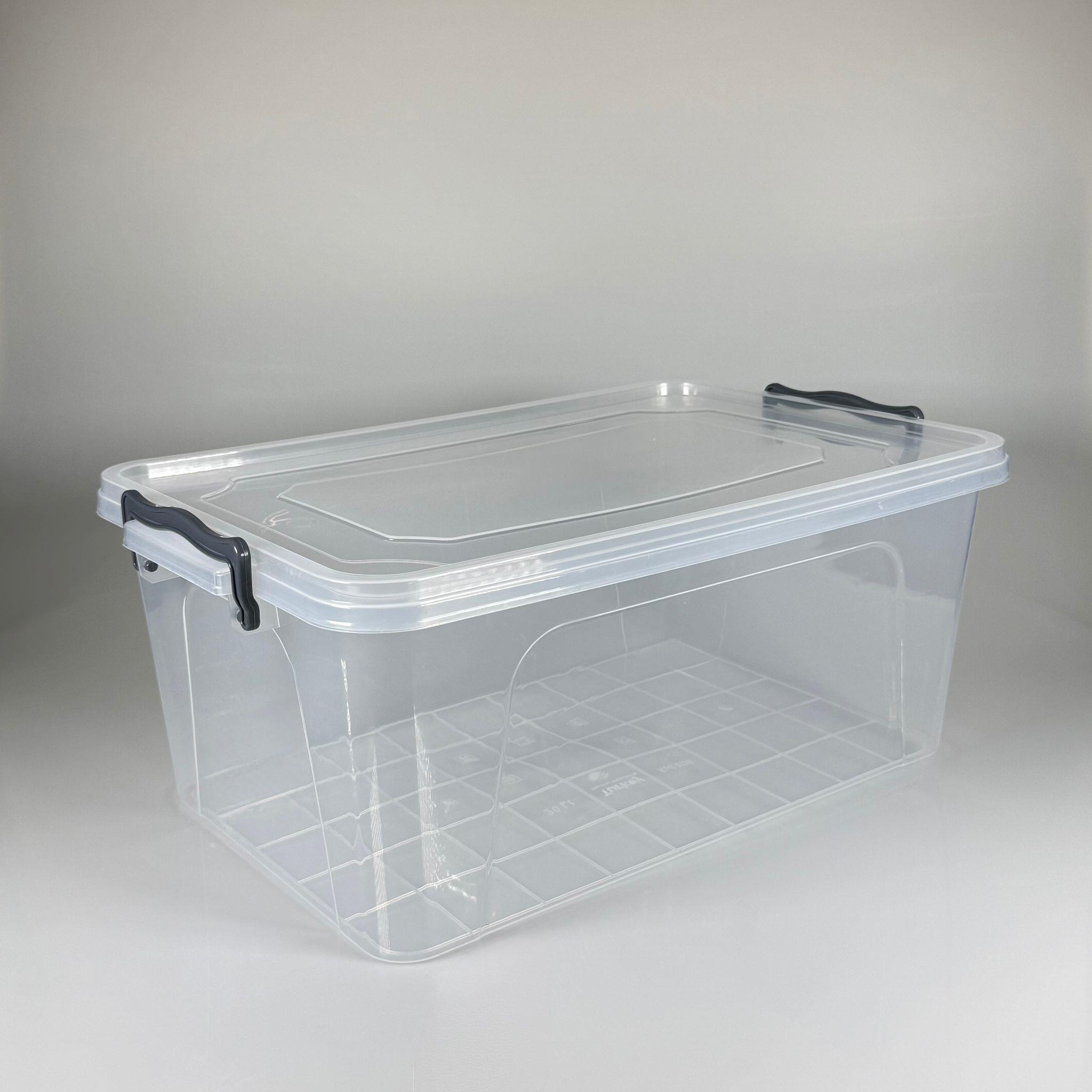 SAKLAMA KABI - DİKDÖRTGEN - 20 LİTRE - 48X30 CM YÜKSEKLİK 19 CM - TEKERLEKLİ SAKLAMA KABI