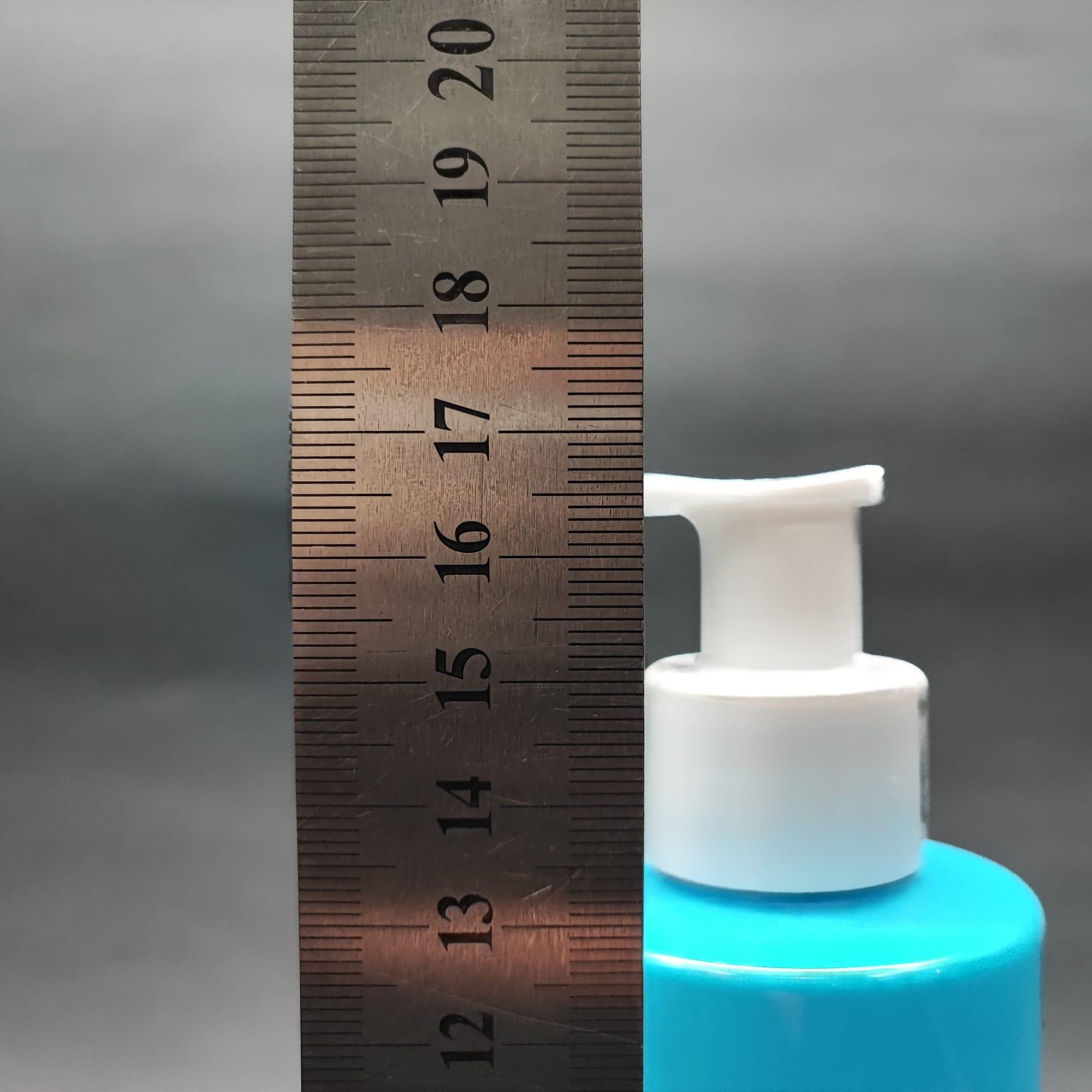 200 CC KÜT BOYUNLU UZUN SİLİNDİR PET ŞİŞE (24 GR) - BEYAZ SIVI SABUN POMPALI - 200 ML PLASTİK ŞİŞE - MAVİ