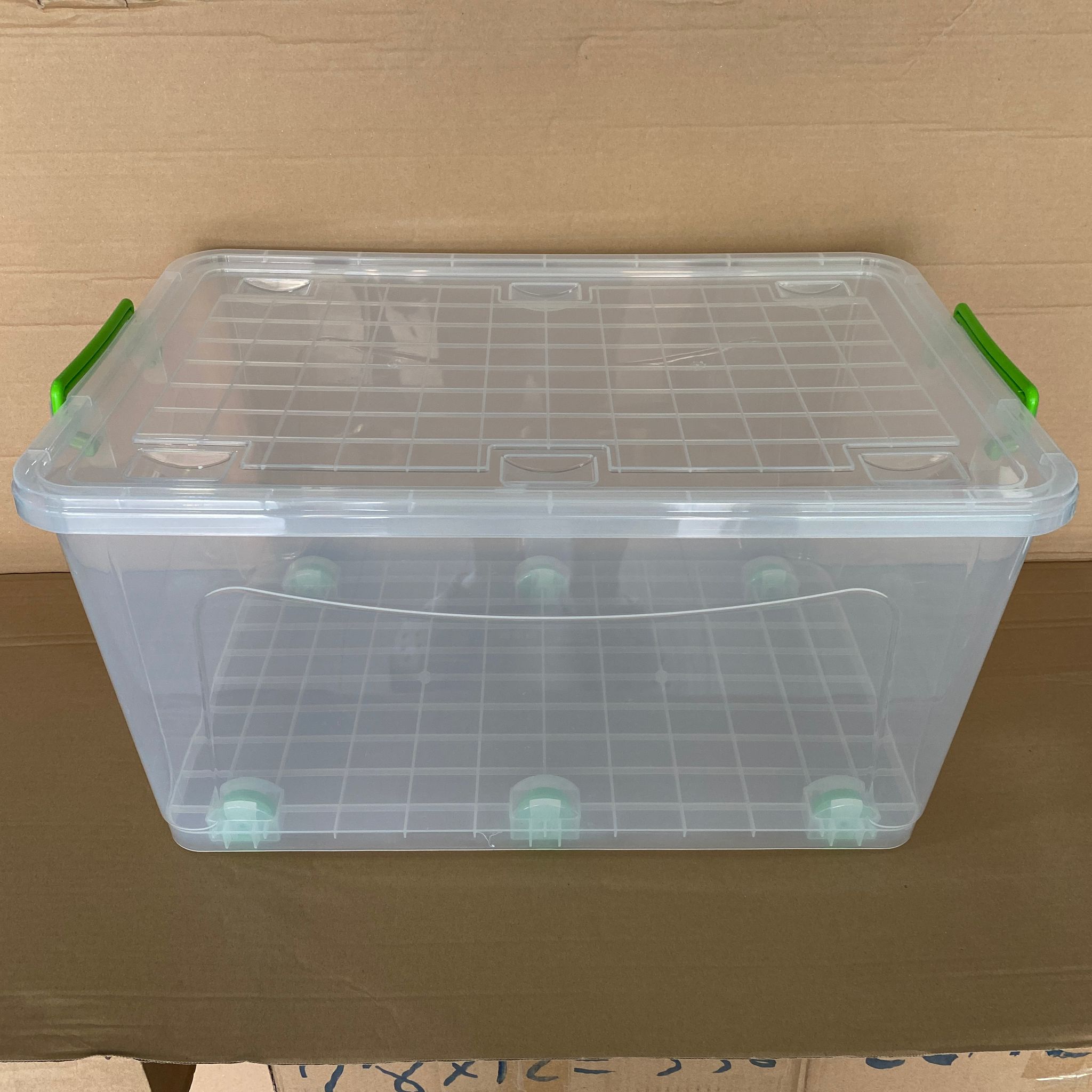 SAKLAMA KABI - DİKDÖRTGEN - 50 LİTRE - 60X40 CM YÜKSEKLİK 30 CM - TEKERLEKLİ SAKLAMA KABI
