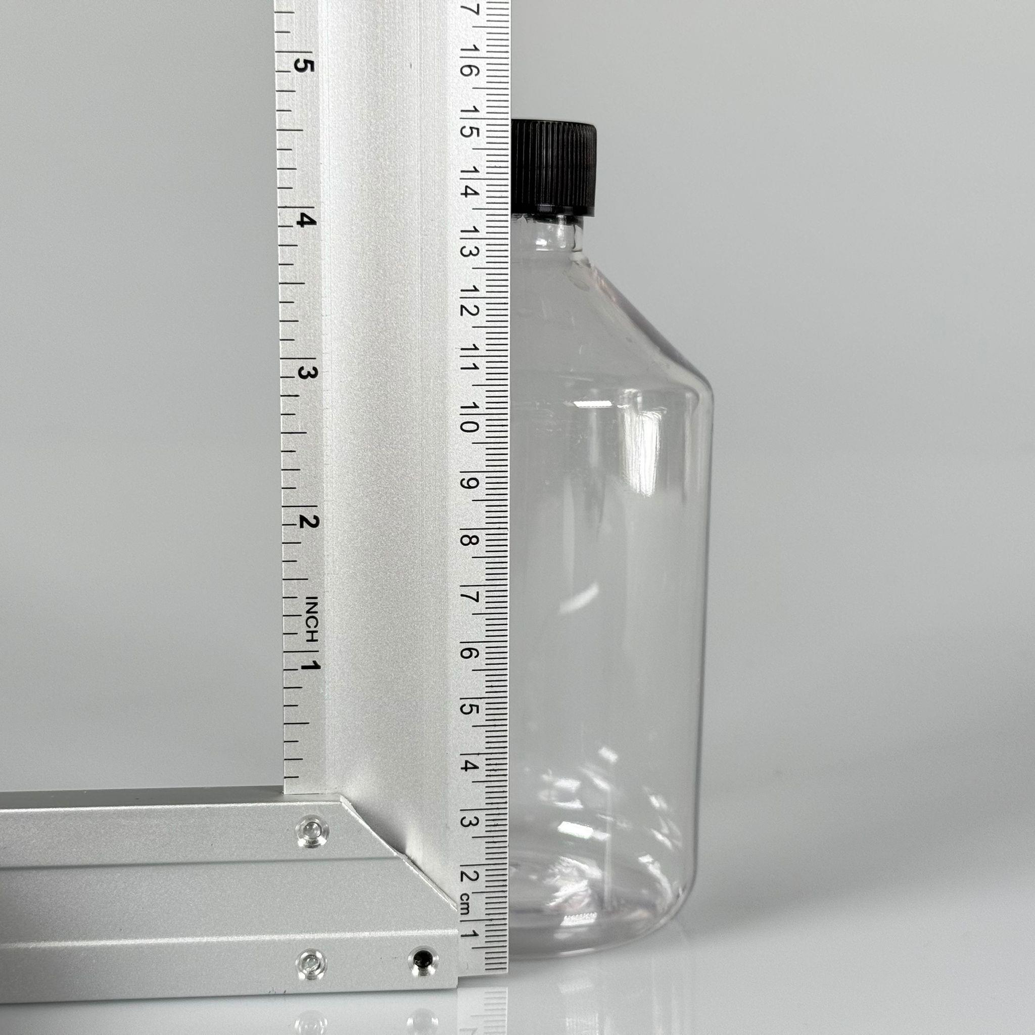 500 CC KÜT BOYUNLU ŞEFFAF PET ŞİŞE - SİYAH KAPAKLI - 500 ML KALIN (30 gr) PET ŞİŞE