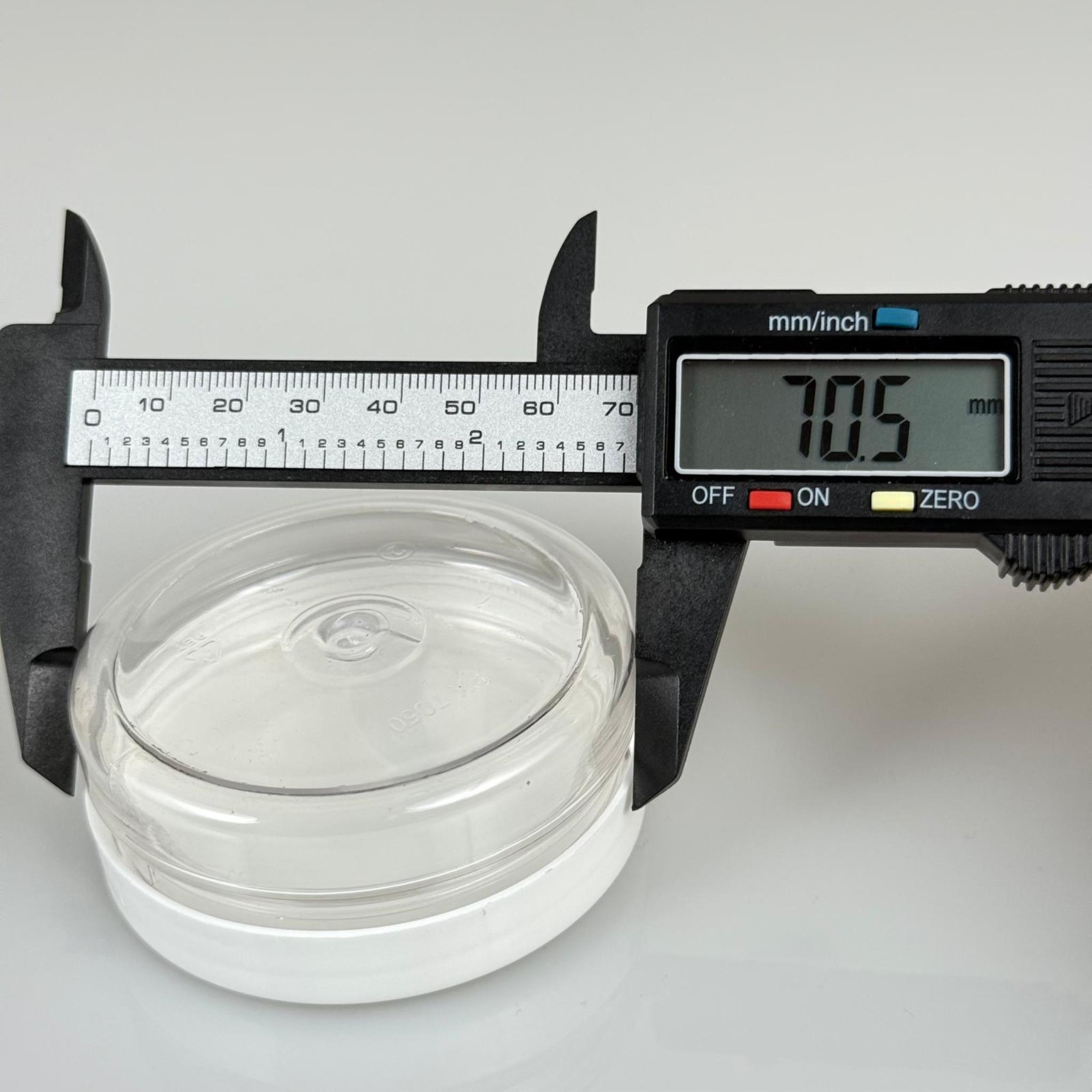 50 ML SERT PET KAVANOZ + BEYAZ PLASTİK KAPAK + İÇ TIPA - 50 CC KALIN ŞEFFAF PLASTİK KAVANOZ BEYAZ PLASTİK KAPAKLI İÇ TIPALI TAKIM - KREM KAVANOZLARI