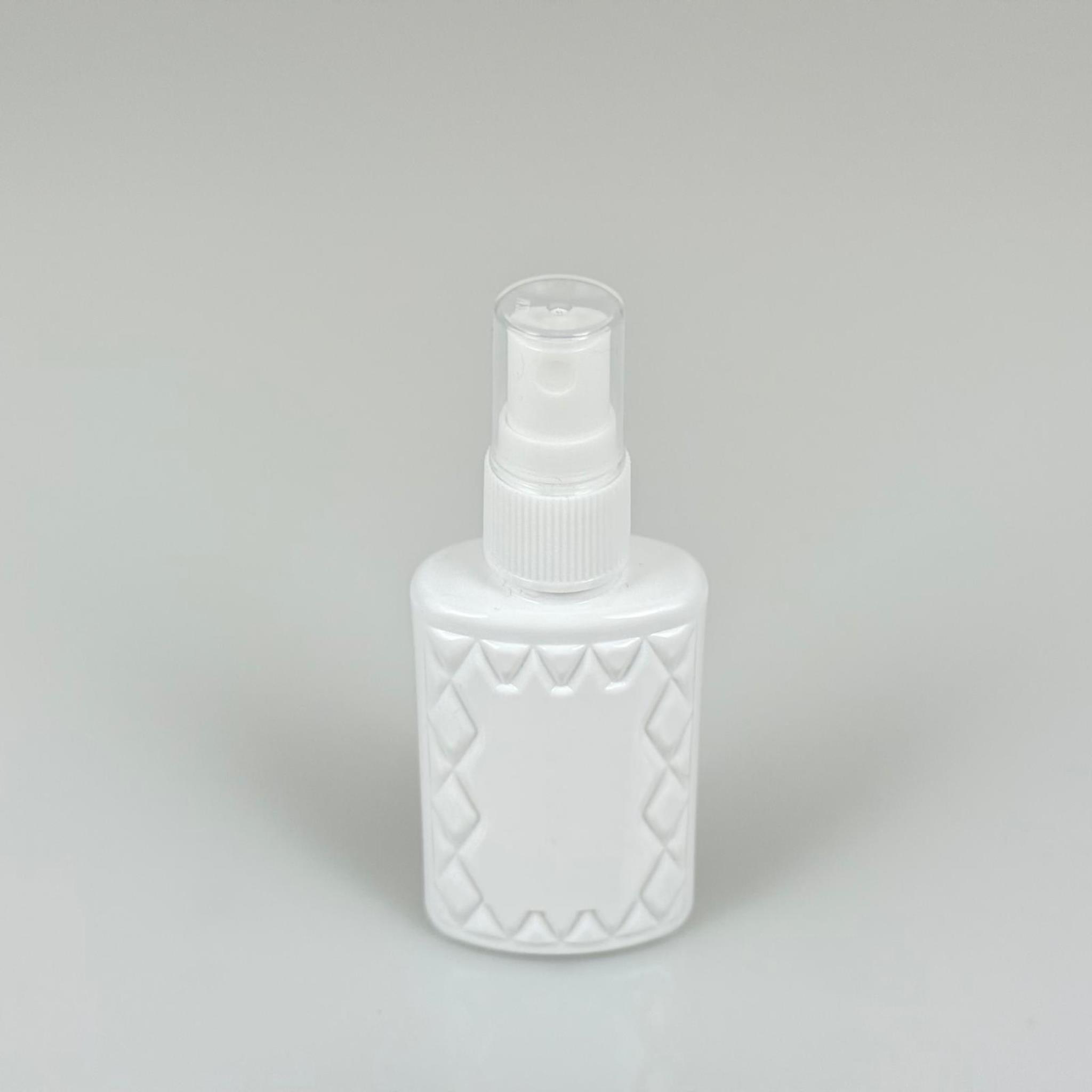 50 CC BEYAZ PET KÖŞELİ PARFÜM ŞİŞESİ  - BEYAZ SPREYLİ - 50 ML PLASTİK PARFÜM - KOLONYA ŞİŞESİ