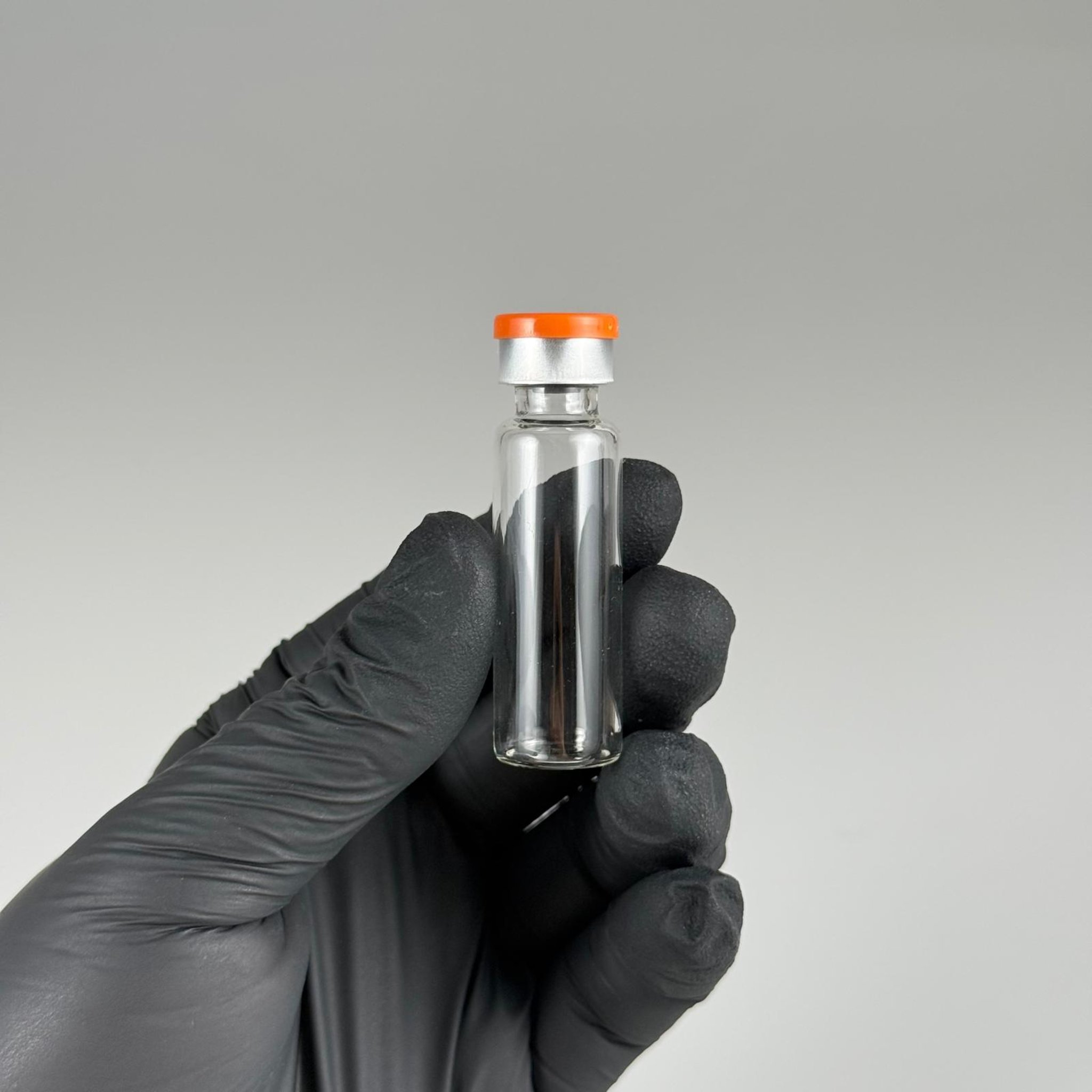 5 ML VİAL FLAKON ŞİŞE- 13 AĞIZ 5 CC ŞEFFAF CAM İLAÇ ŞİŞESİ + KAUÇUK BUTİL ENJEKTÖR TIPASI + TURUNCU FLAKON KAPAKLI TAKIM
