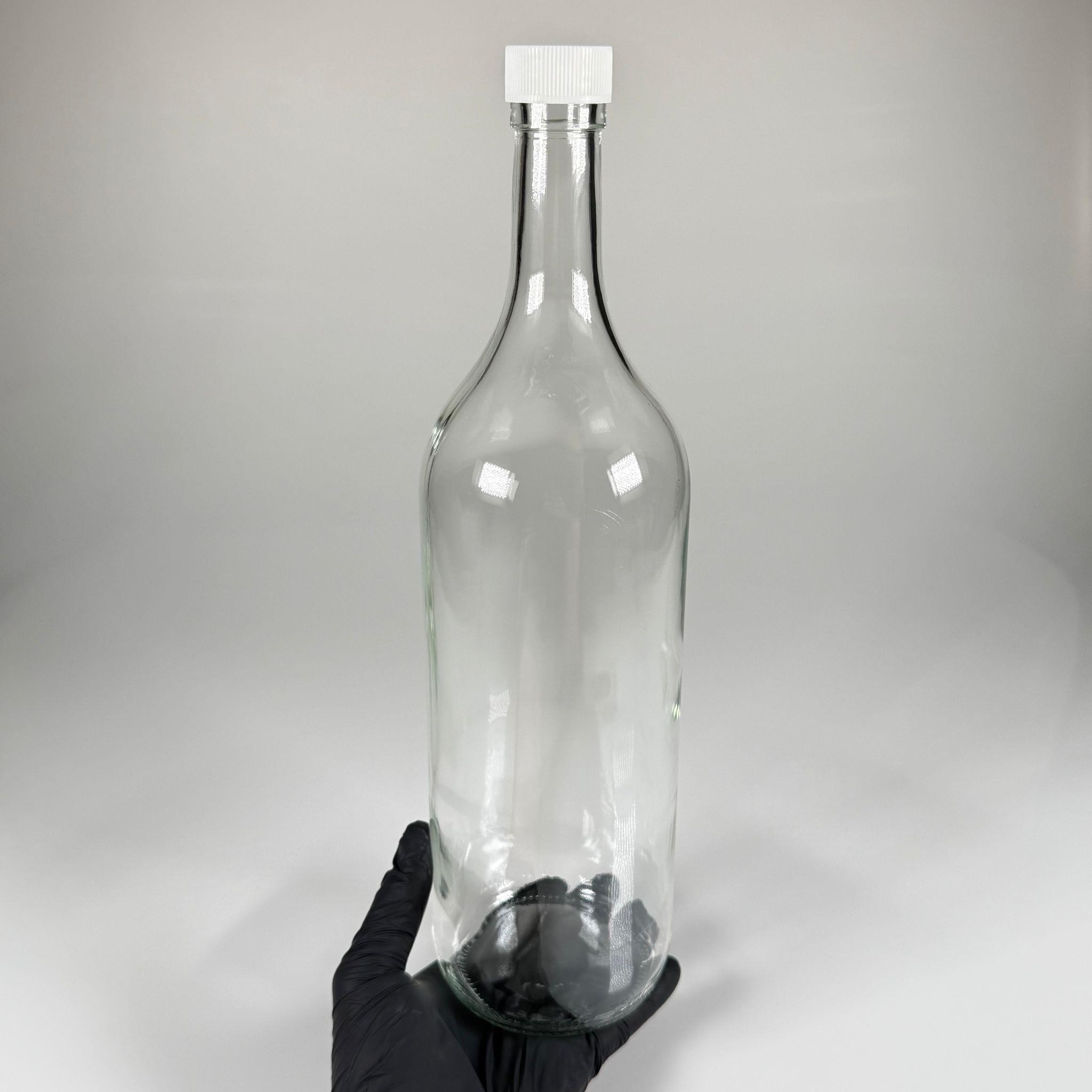 1500 CC ŞEFFAF CAM ŞİŞE - BEYAZ KAPAKLI - 1500 ML CAM ŞİŞE - 1,5 LİTRE CAM ŞİŞE