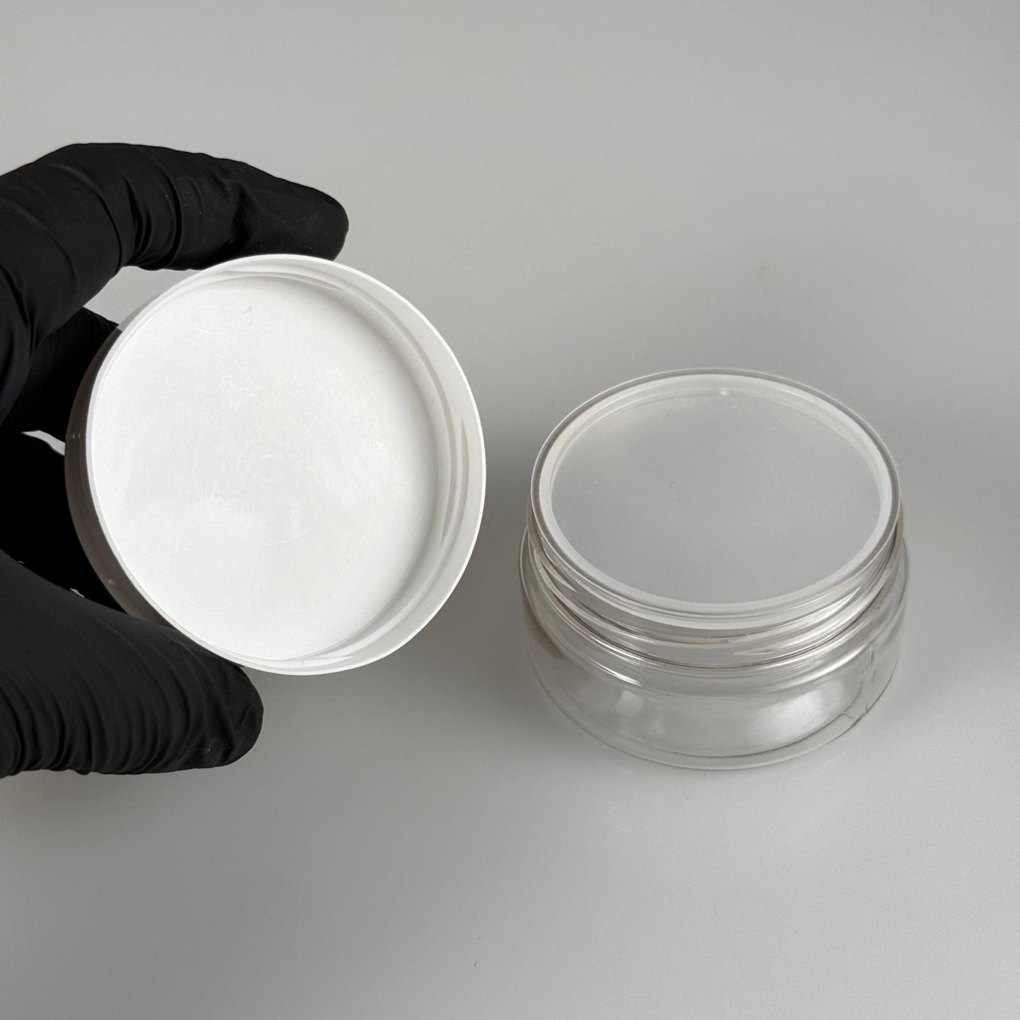 50 CC PET KAVANOZ- BEYAZ KAPAKLI + İÇ TIPALI - 50 ML PLASTİK KAVANOZ - KREM KAVANOZU