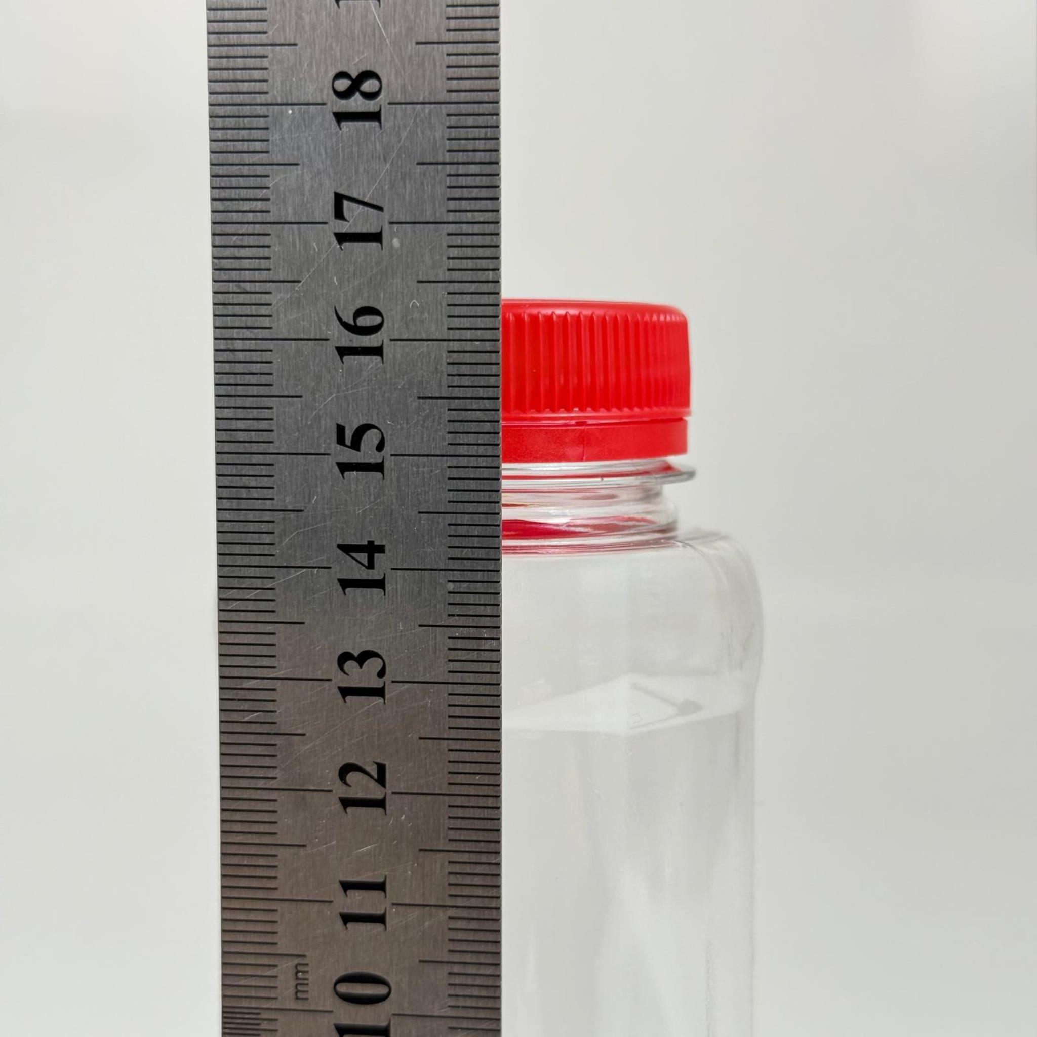 330 CC DÜZ GENİŞ AĞIZLI PET ŞİŞE - KİLİTLİ KIRMIZI KAPAKLI - 330 ML DETOKS MEYVE SUYU ŞİŞESİ