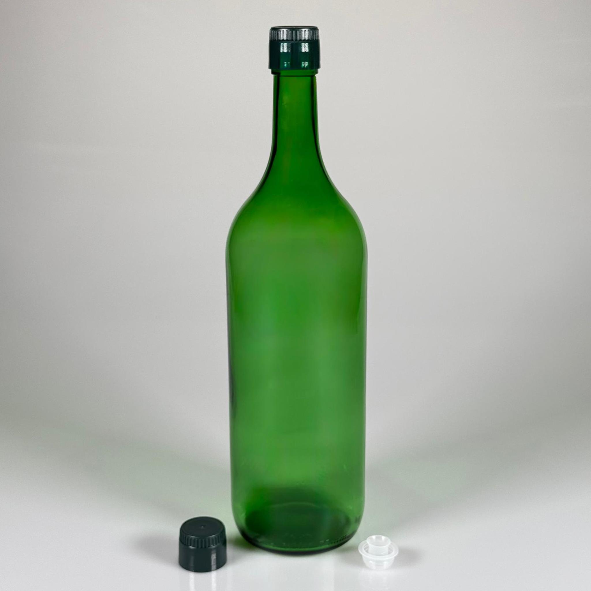 1500 CC CAM ŞİŞE YEŞİL - YEŞİL AKITICILI DROP STOP KAPAKLI - 1500 ML CAM ŞİŞE - 1,5 LT CAM ŞİŞE