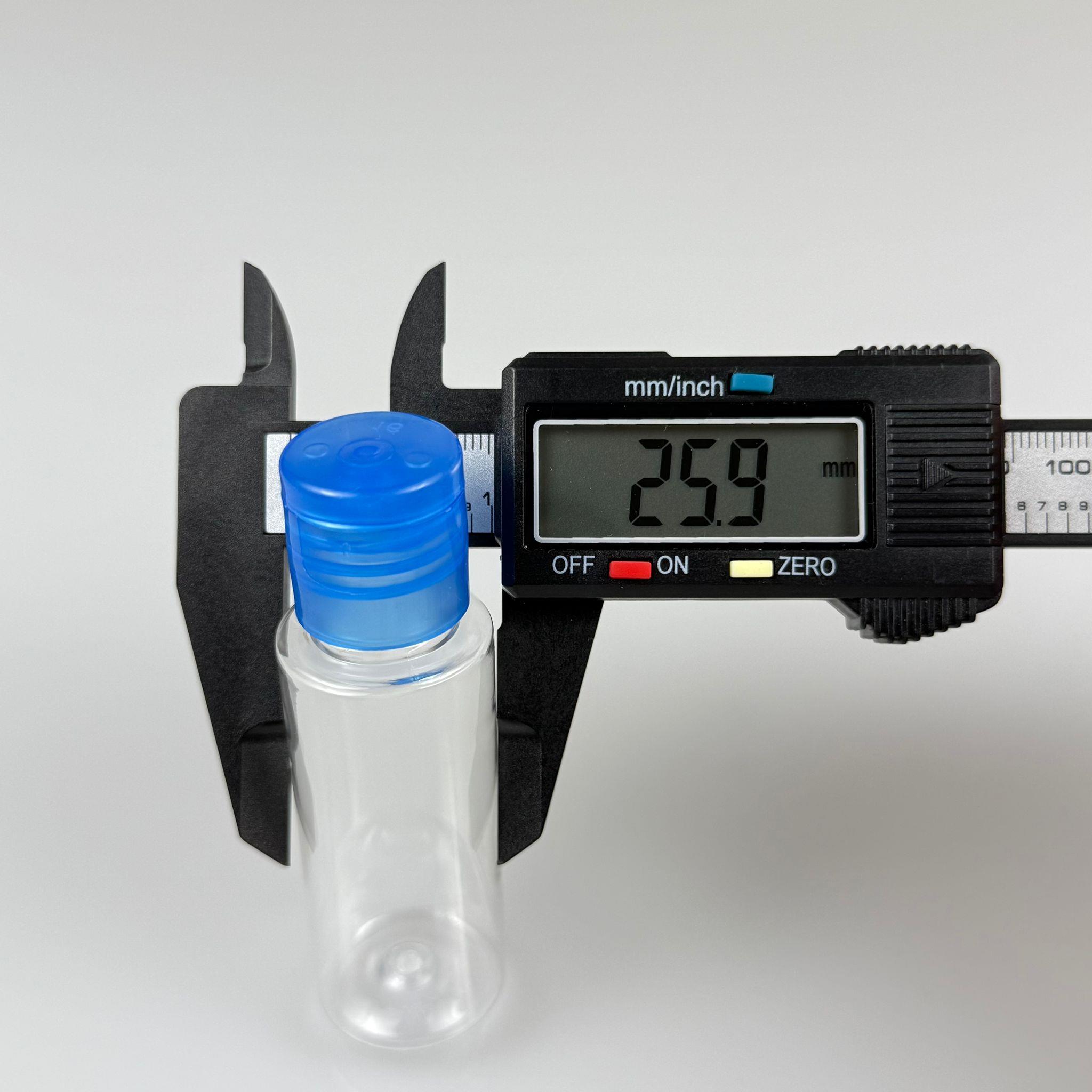 30 CC SİLİNDİR PET ŞİŞE + MAVİ FLİPTOP KAPAK - 30 ML PROMOSYON KOLONYA İÇİN BOŞ ŞİŞE