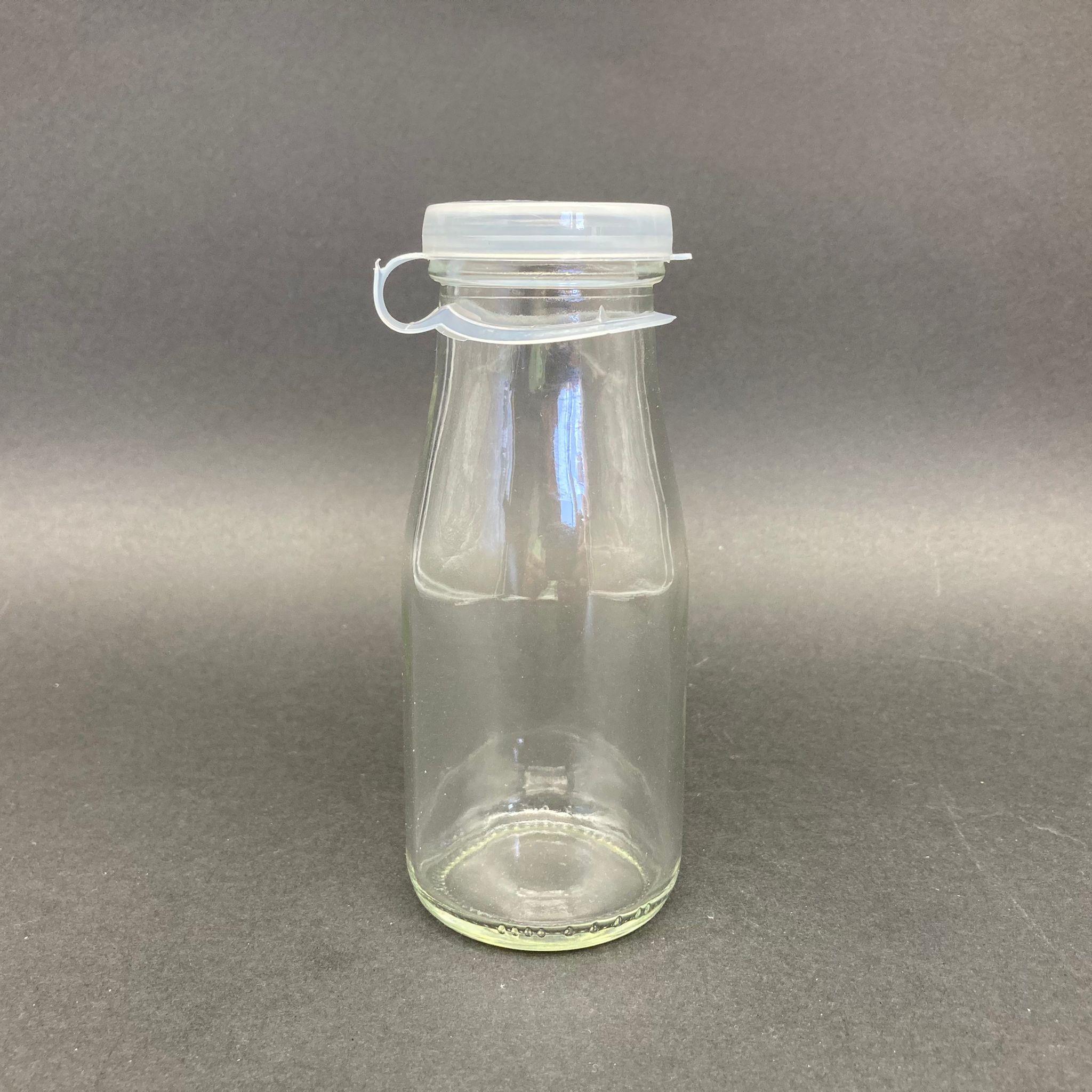 200 CC CAM AYRAN ŞİŞESİ - PLASTİK KAPAKLI - 200 ML CAM NOSTALJİ AYRAN LİMONATA ŞİŞESİ - ESKİ TİP CAM AYRAN ŞİŞESİ