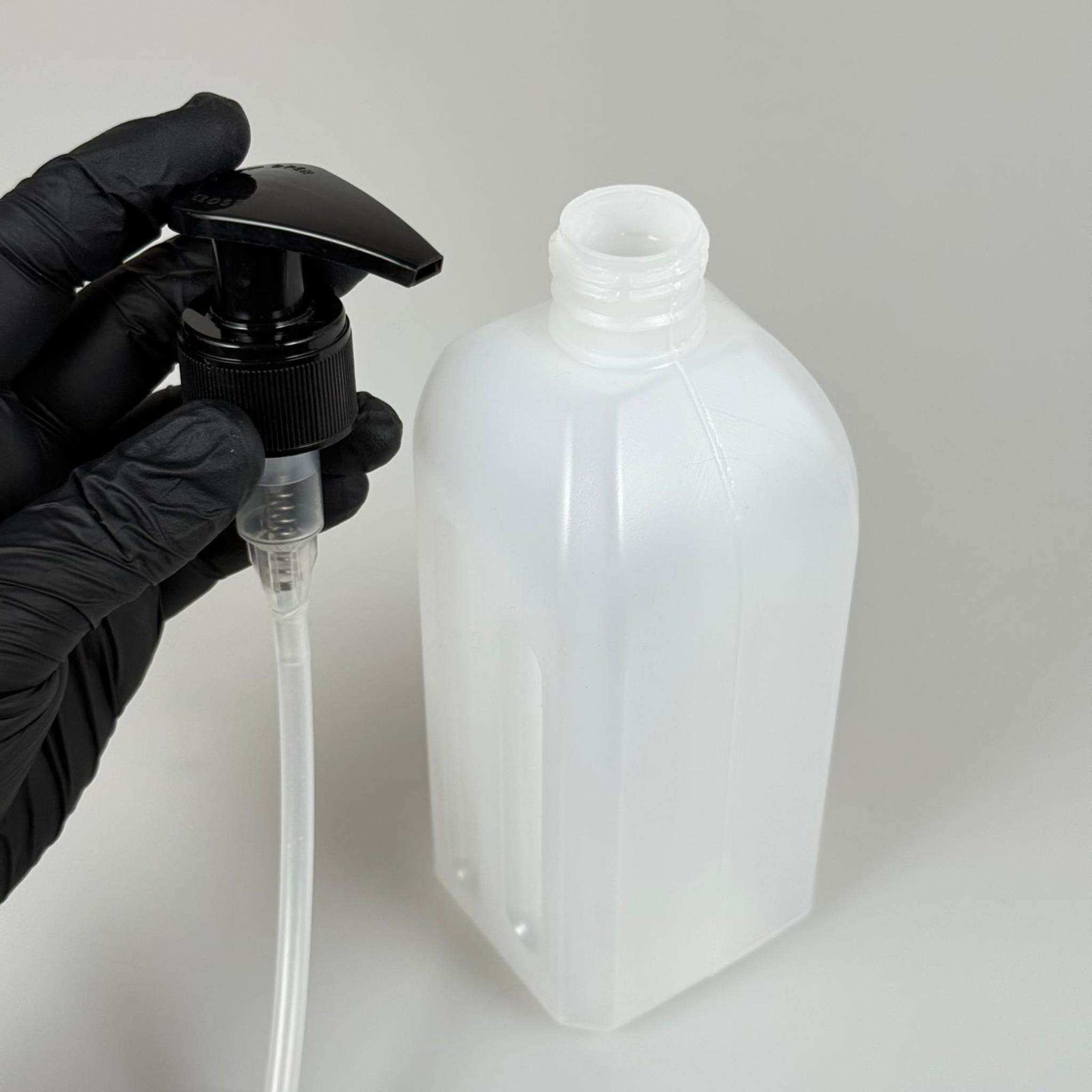 500 CC DEZENFEKTAN BİDONU - SİYAH POMPALI - 500 ML BEYAZ BOŞ DEZENFEKTAN BİDONU