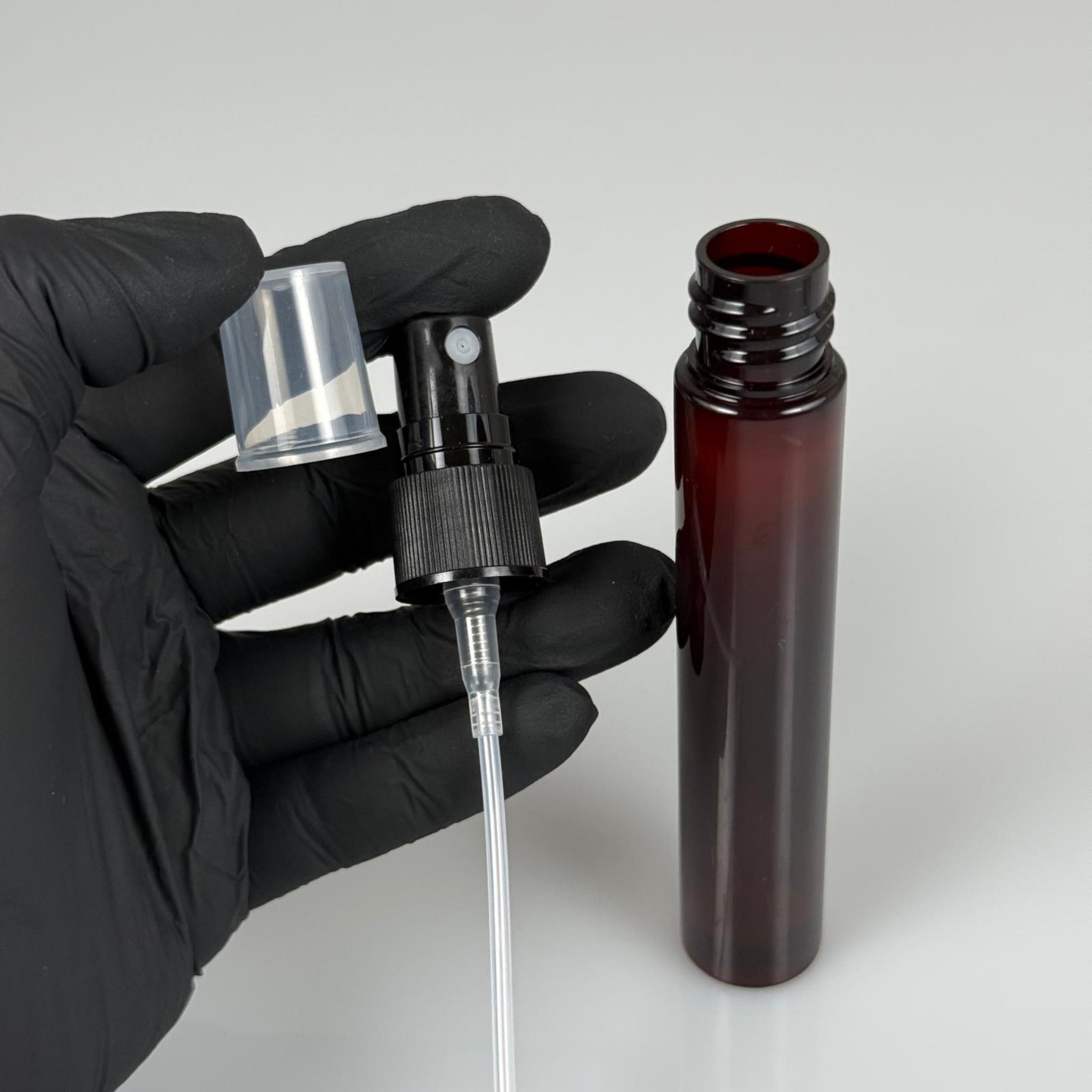 30 CC TÜP ŞİŞE PLASTİK - SİYAH SPREYLİ - 30 ML PET KALEM PARFÜM ŞİŞESİ - AMBER