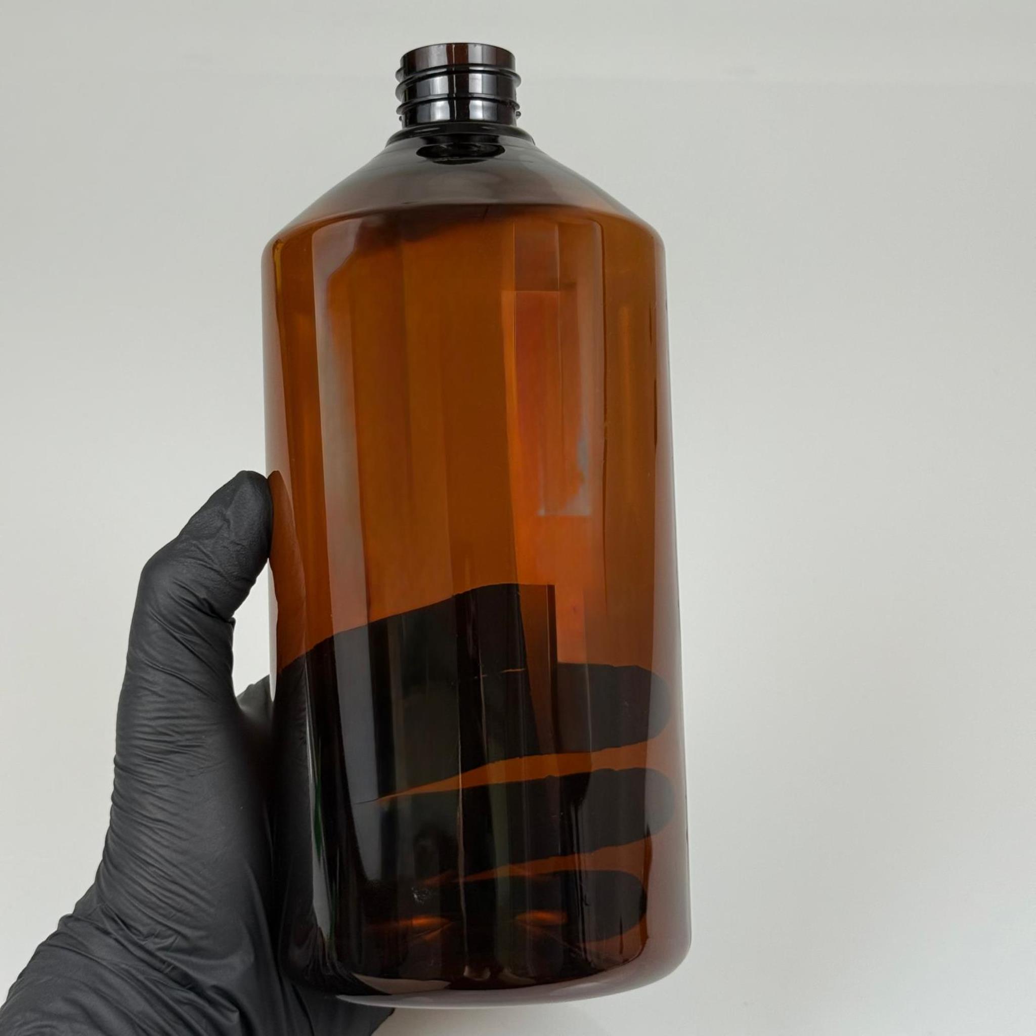 950 CC AMBER SERT PLASTİK ŞİŞE KAPAKSIZ (28 AĞIZ) - KALIN (45 GR)