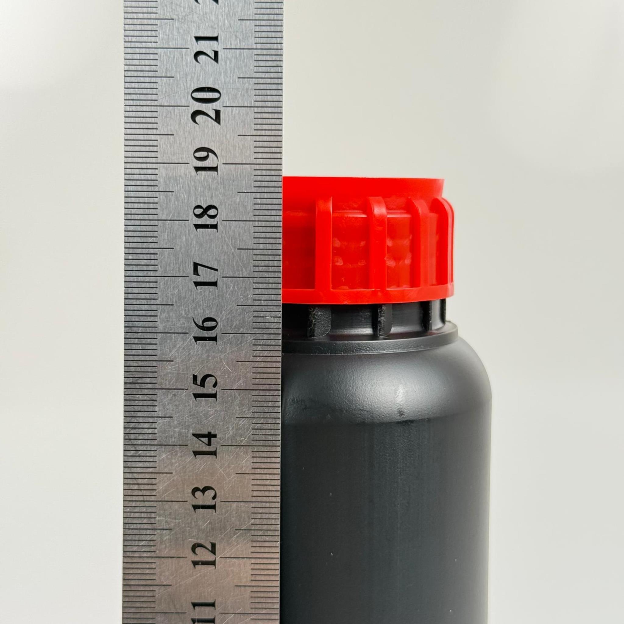 0,5 LT ZİRAİ İLAÇ BİDONU SİYAH + KIRMIZI ALÜMİNYUM FOLYOLU İNDİKSİYON CONTA SK50 KAPAK - 500 CC PE POLİETİLEN TARIM BİDON