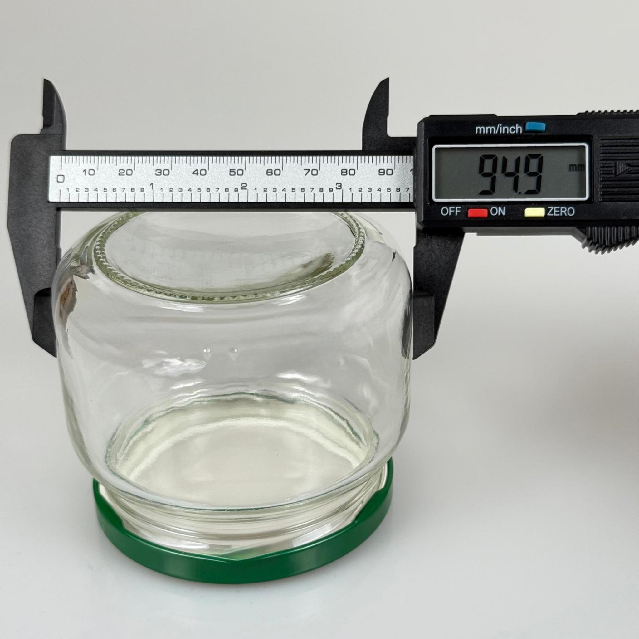 400 CC BASIK CAM KAVANOZ - KOYU YEŞİL METAL KAPAKLI - 400 ML CAM KAVANOZ - KESTANE ŞEKERİ KAVANOZU
