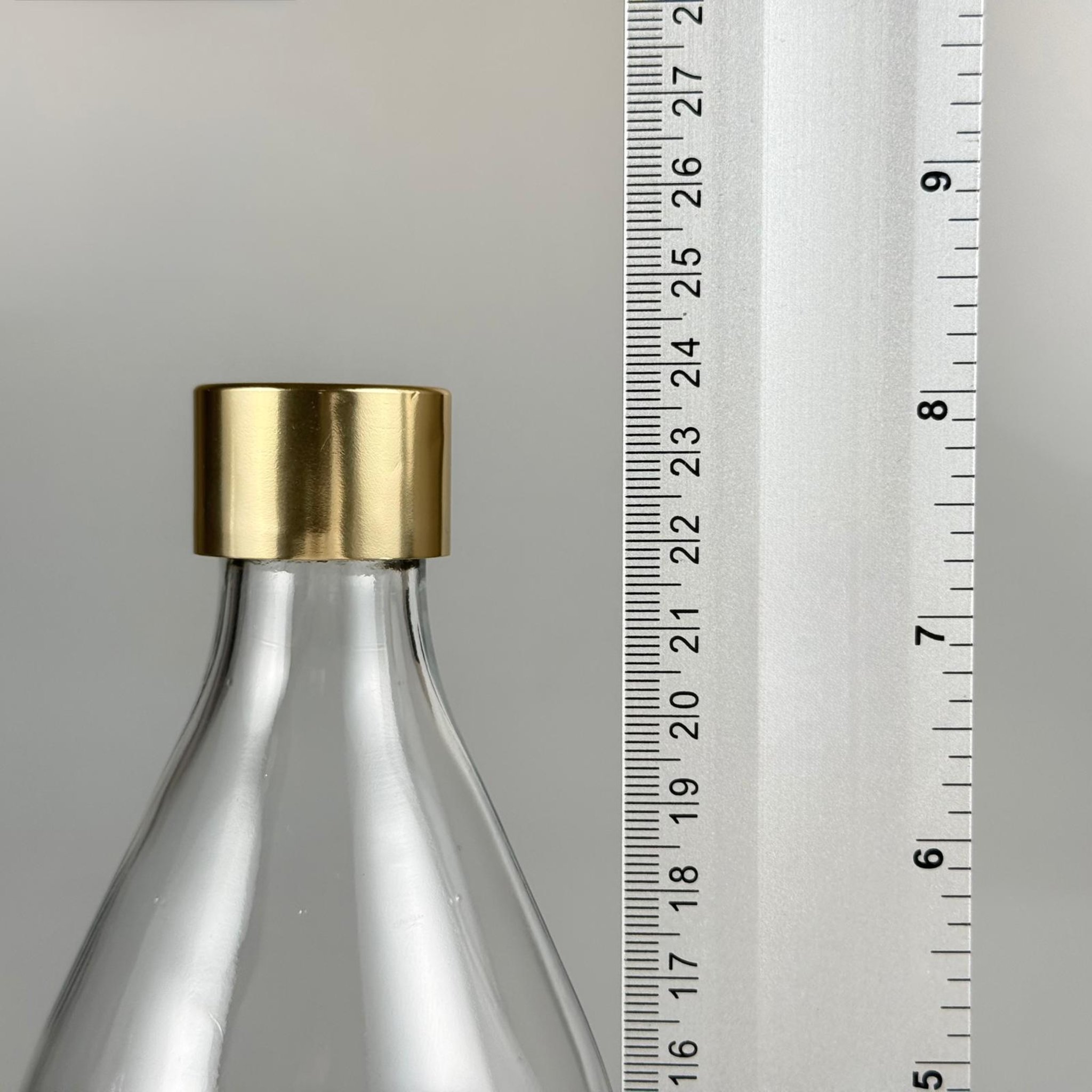 750 CC CAM ŞİŞE + ALÜMİNYUM KAPLAMALI GOLD KAPAKLI + KÖR TIPALI TAKIM - 750 ML CAM SU ŞİŞESİ