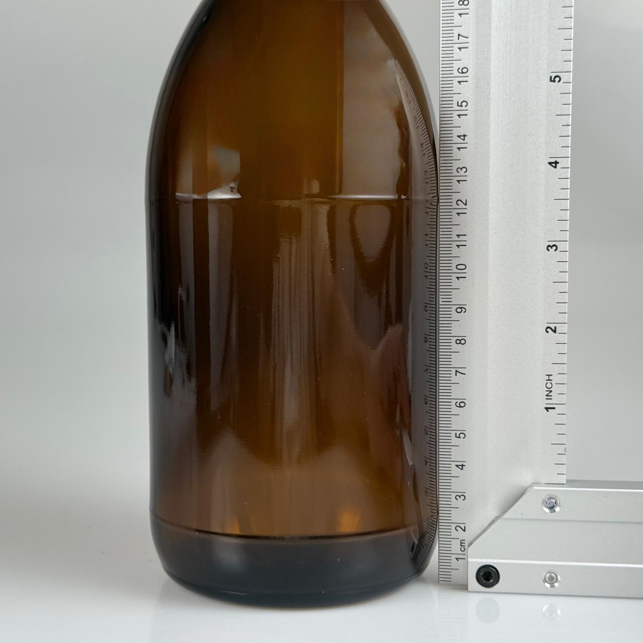 1000 CC AMBER CAM ŞİŞE + ALÜMİNYUM KAPLAMALI GOLD KAPAKLI TAKIM - 1000 ML KAHVERENGİ CAM ŞİŞE