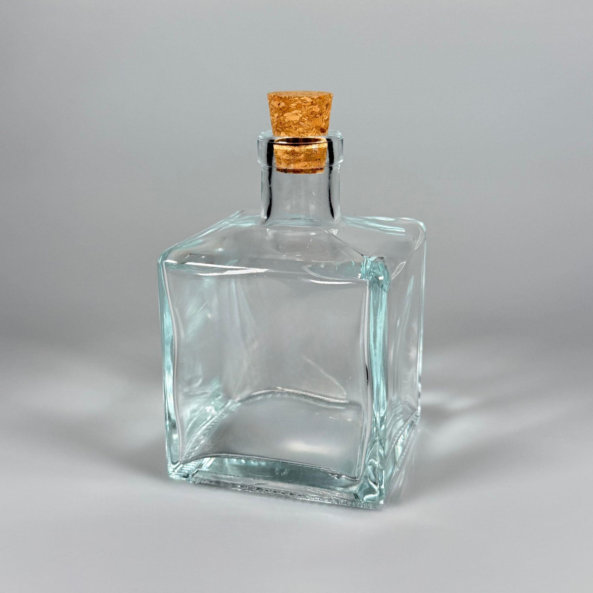 500 CC LÜX ŞİŞE - KARE - 500 ML BÜYÜK BOY DİFFUSER ŞİŞE MANTAR TIPALI