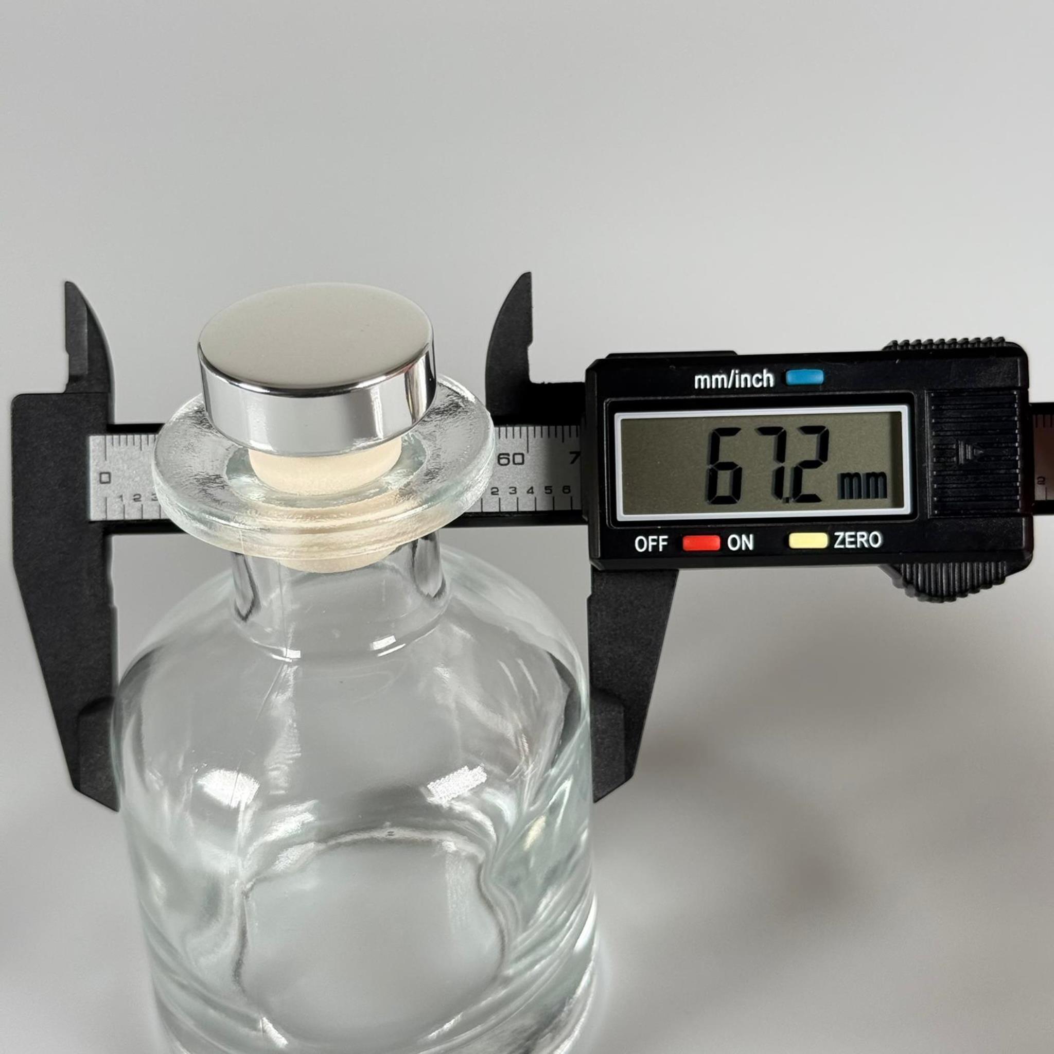 150 CC ŞEFFAF SİLİNDİR BAMBU CAM ESANS ŞİŞESİ - 150 ML KOKU, ESANS, PARFÜMERİ ŞİŞESİ - GÜMÜŞ MANTAR TIPALI TAKIM