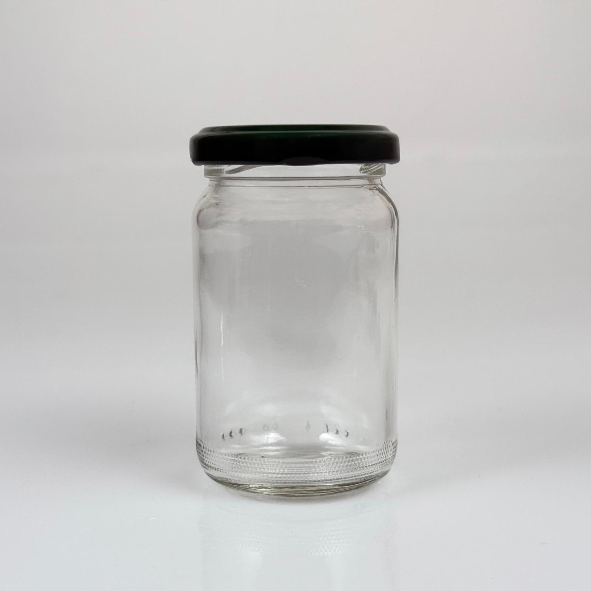 100 CC CAM KAVANOZ - YEŞİL METAL KAPAKLI - 100 ML CAM KAPAKLI KAVANOZLARI