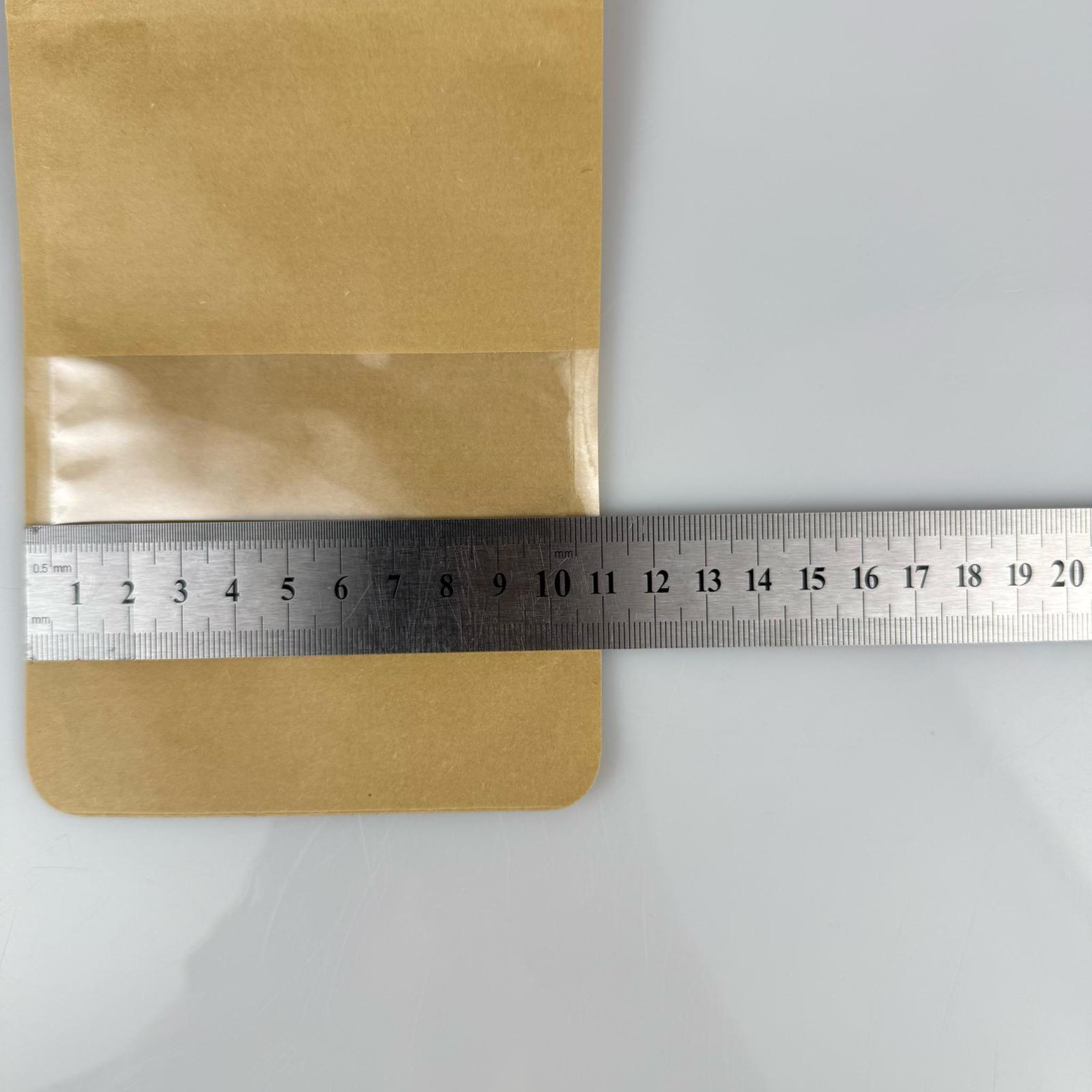 DOYPACK PENCERELİ - KRAFT AMBALAJ 11 X 18,5 CM - 100 GRAM - ÇEREZ, KURU KAHVE, KURUYEMİŞ, AKTAR VB İÇİN ÇITÇITLI KİLİTLİ KESE, KRAFT TORBA, ÇEREZLİK