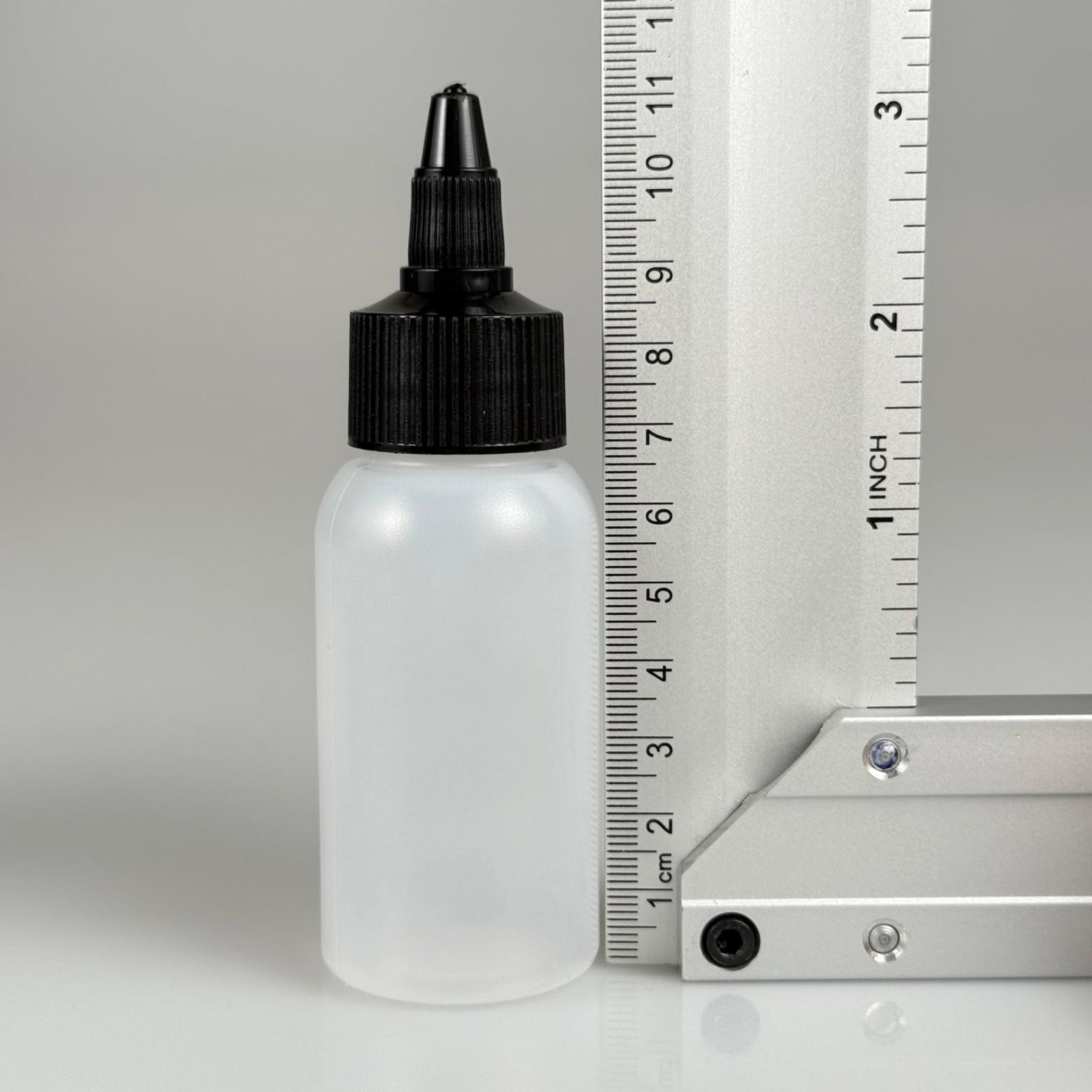 50 ML SIKILABİLİR YUMUŞAK POLİETİLEN PE PLASTİK ŞİŞE - SİYAH TWİST AKITICI SOS KAPAKLI - 50 cc sos, yağ, kartuş, mürekkep vb için boş şişeler