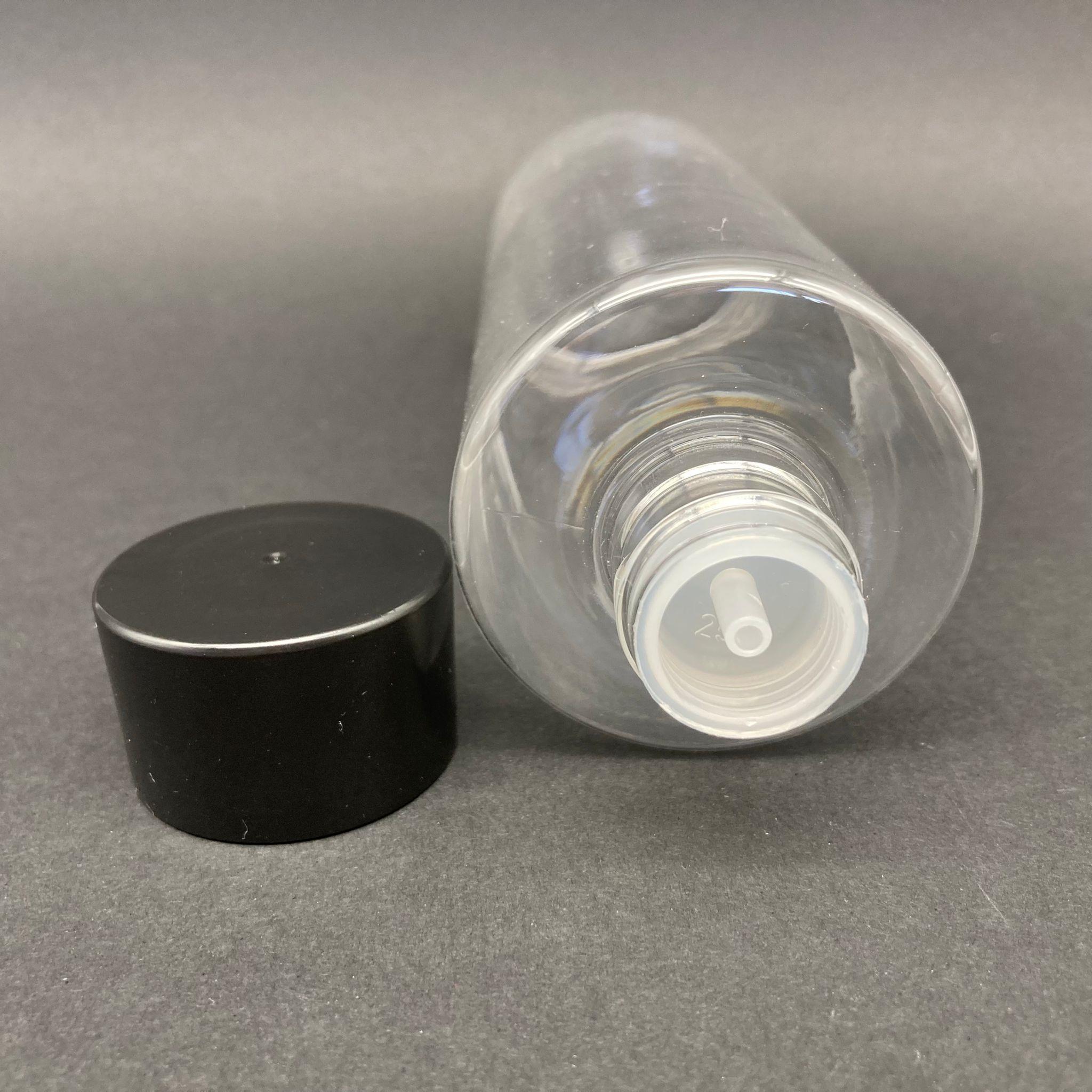 400 CC SİLİNDİR KISA MODEL PET ŞİŞE - SİYAH KOLONYA KAPAKLI TIPALI - 400 ML PLASTİK KOLONYA ŞİŞESİ
