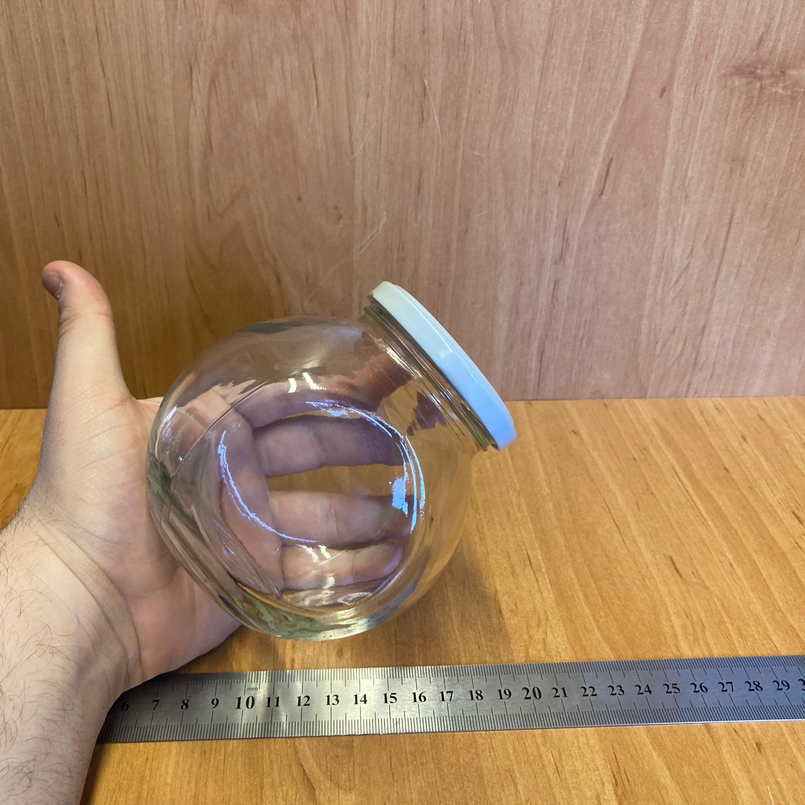 500 CC ÇİFTDİPLİ CAM KAVANOZ - BEYAZ METAL KAPAKLI - 500 ML YATIK KAVANOZ