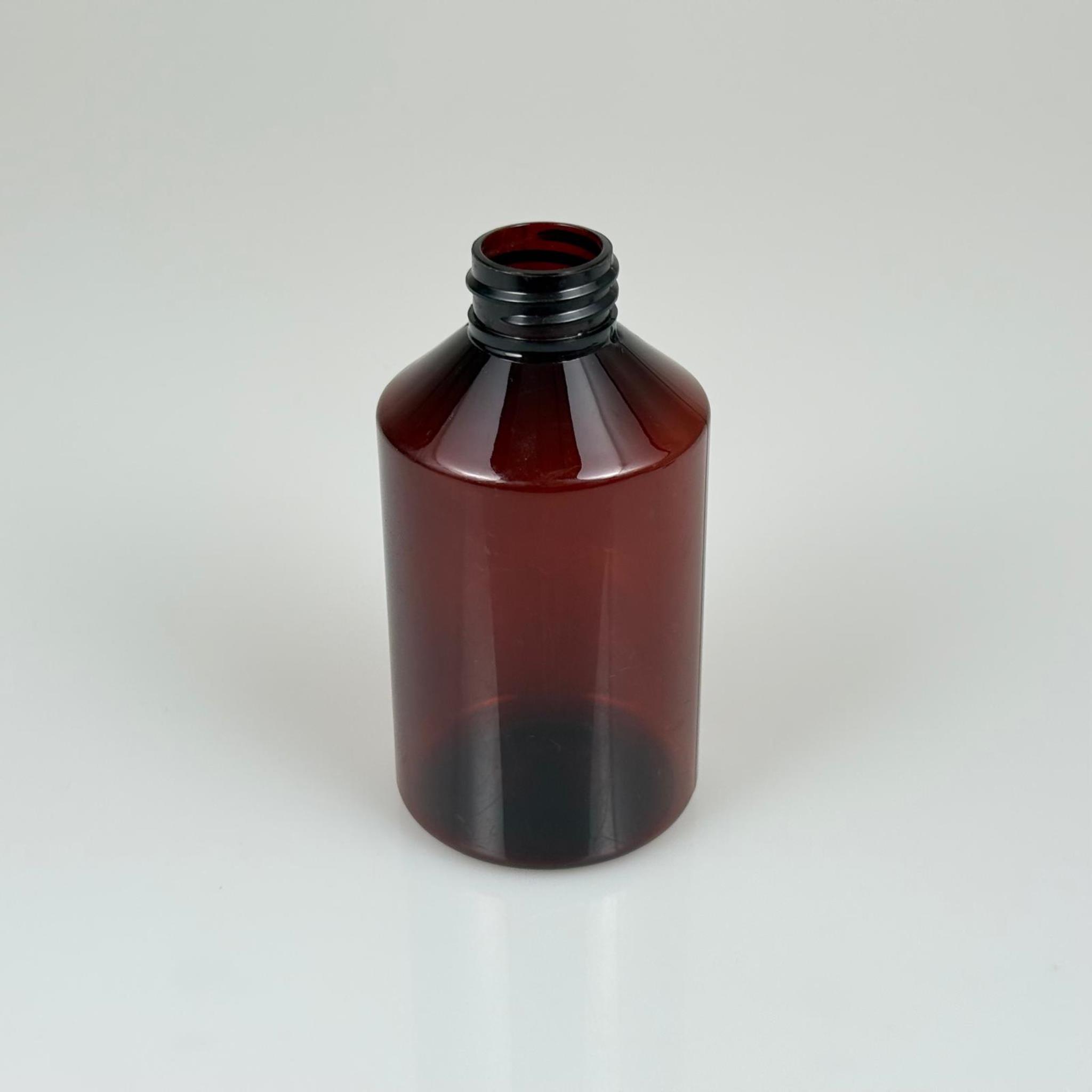 250 CC AMBER SERT PLASTİK ŞİŞE KAPAKSIZ (28 AĞIZ)