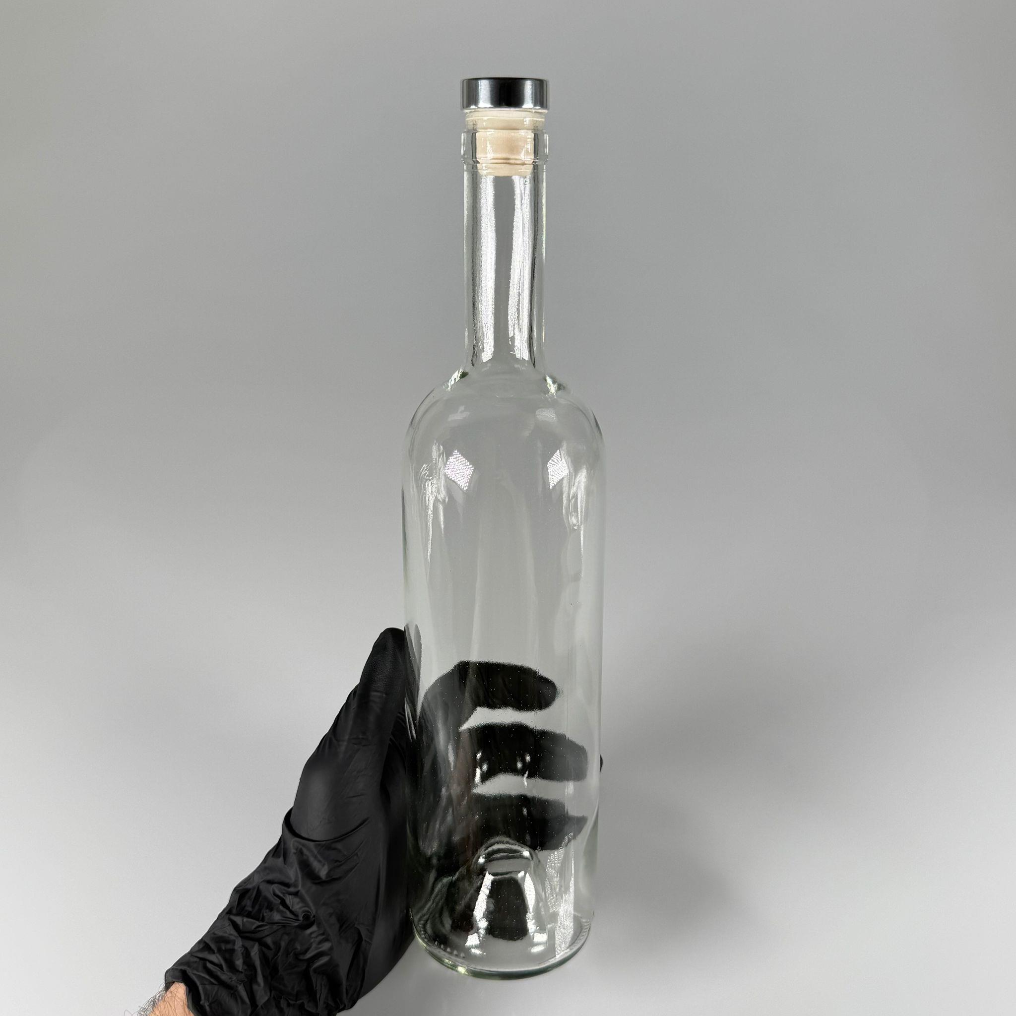 750 CC PAŞABAHÇE YAĞDANLIK ŞİŞESİ - GÜMÜŞ SENTETİK MANTAR TIPALI - 750 ML YAĞ ŞİŞESİ ŞEFFAF  - CAM ZEYTİNYAĞ ŞİŞESİ