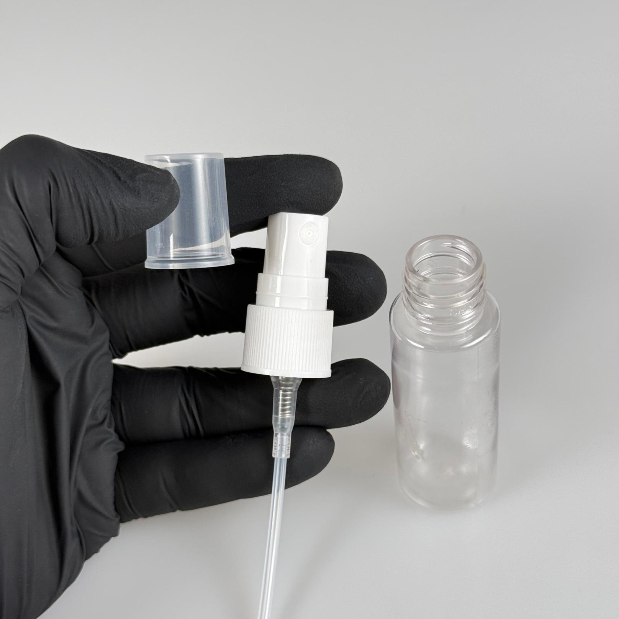 20 CC ŞEFFAF PET ŞİŞE - BEYAZ SPREYLİ TESTER 20 ML PLASTİK ŞİŞE