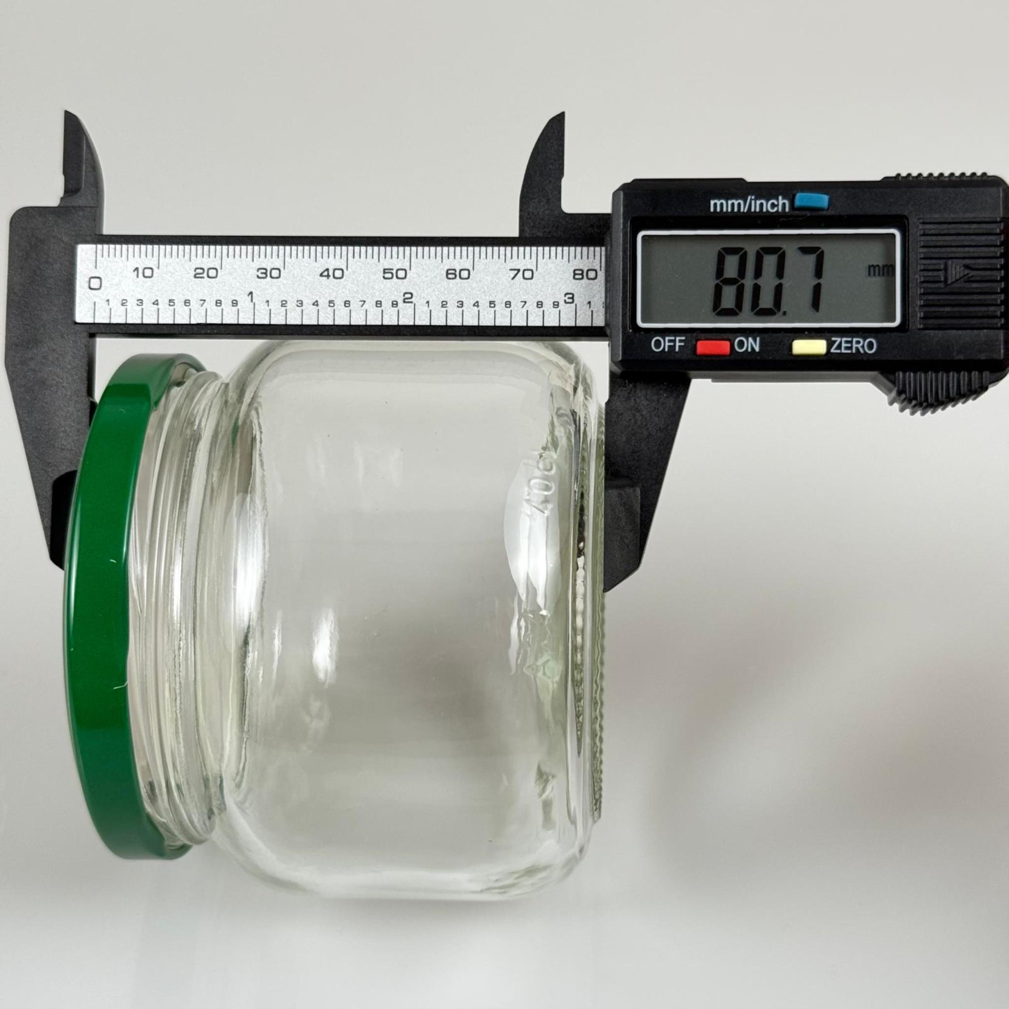 400 CC BASIK CAM KAVANOZ - KOYU YEŞİL METAL KAPAKLI - 400 ML CAM KAVANOZ - KESTANE ŞEKERİ KAVANOZU