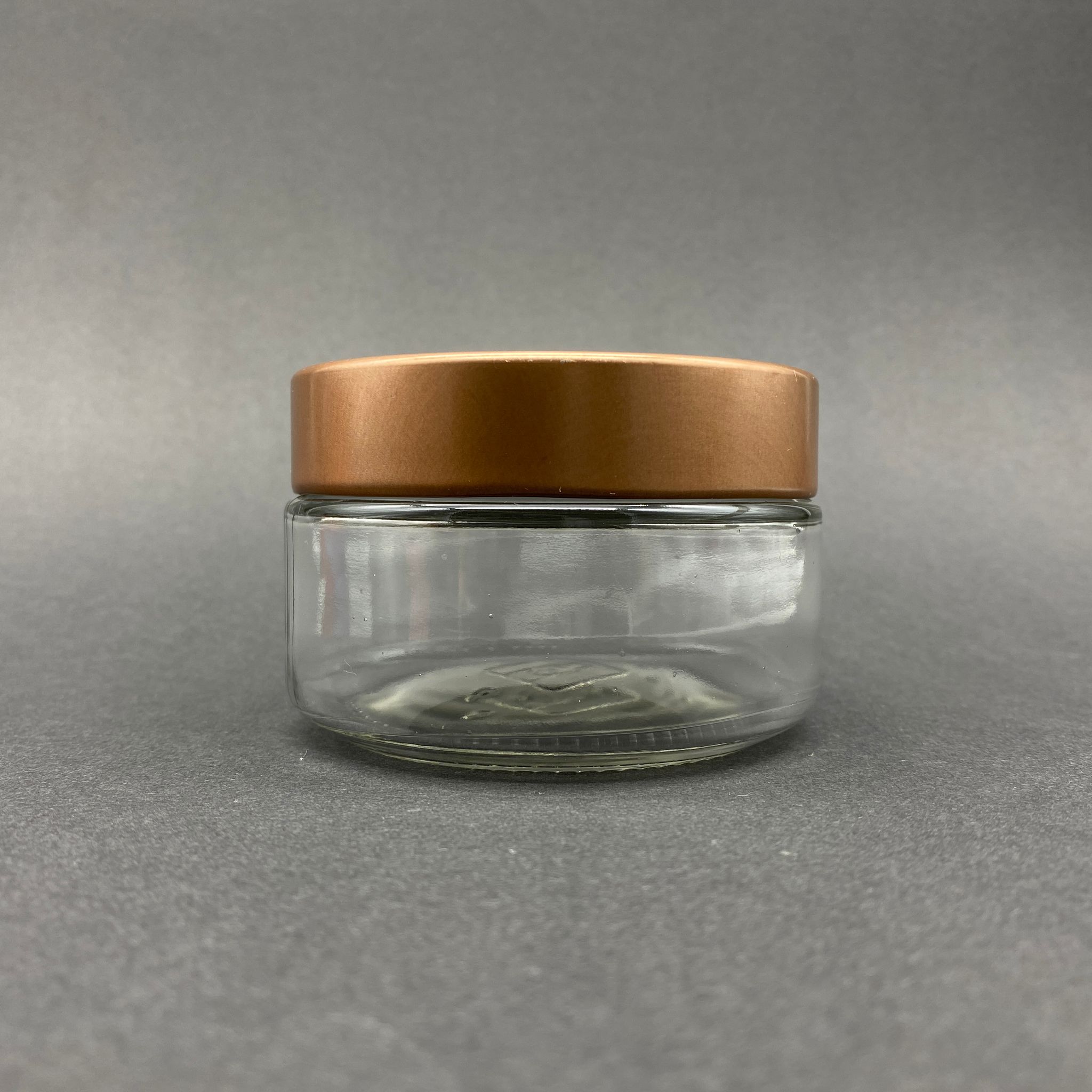 230 CC CAM KAVANOZ - DERİN BRONZ LÜKS METAL KAPAKLI - 230 ML CAM KAVANOZ - GENİŞ MAGNOLİA KAVANOZU