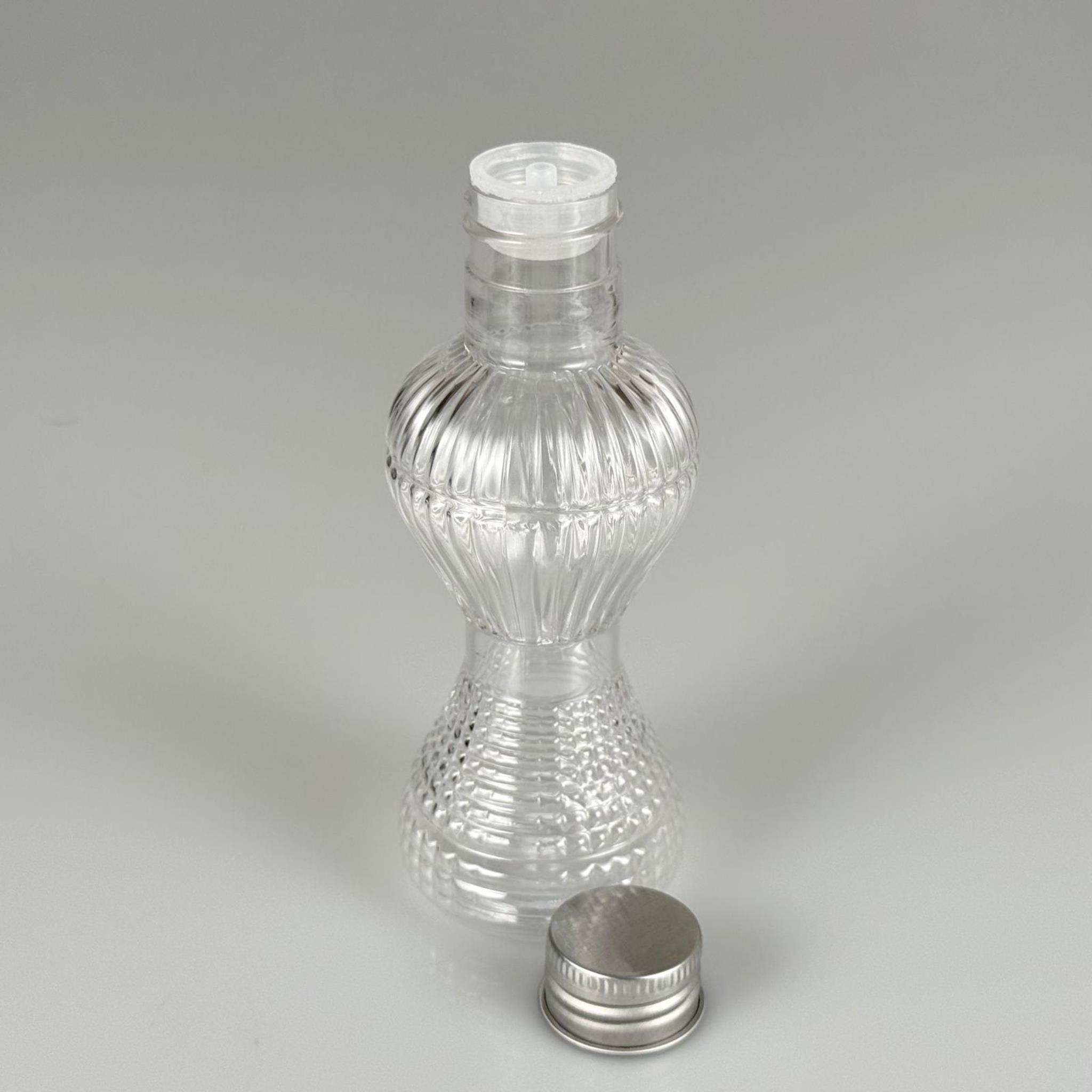 100 CC PIRLANTA CAMPET ŞİŞE (24 AĞIZ) + KÖPÜK CONTALI GÜMÜŞ METAL ALÜMİNYUM KAPAK + KOLONYA TIPALI TAKIM - 100 ML KAPAKLI CAMPET PLASTİK ŞİŞELER